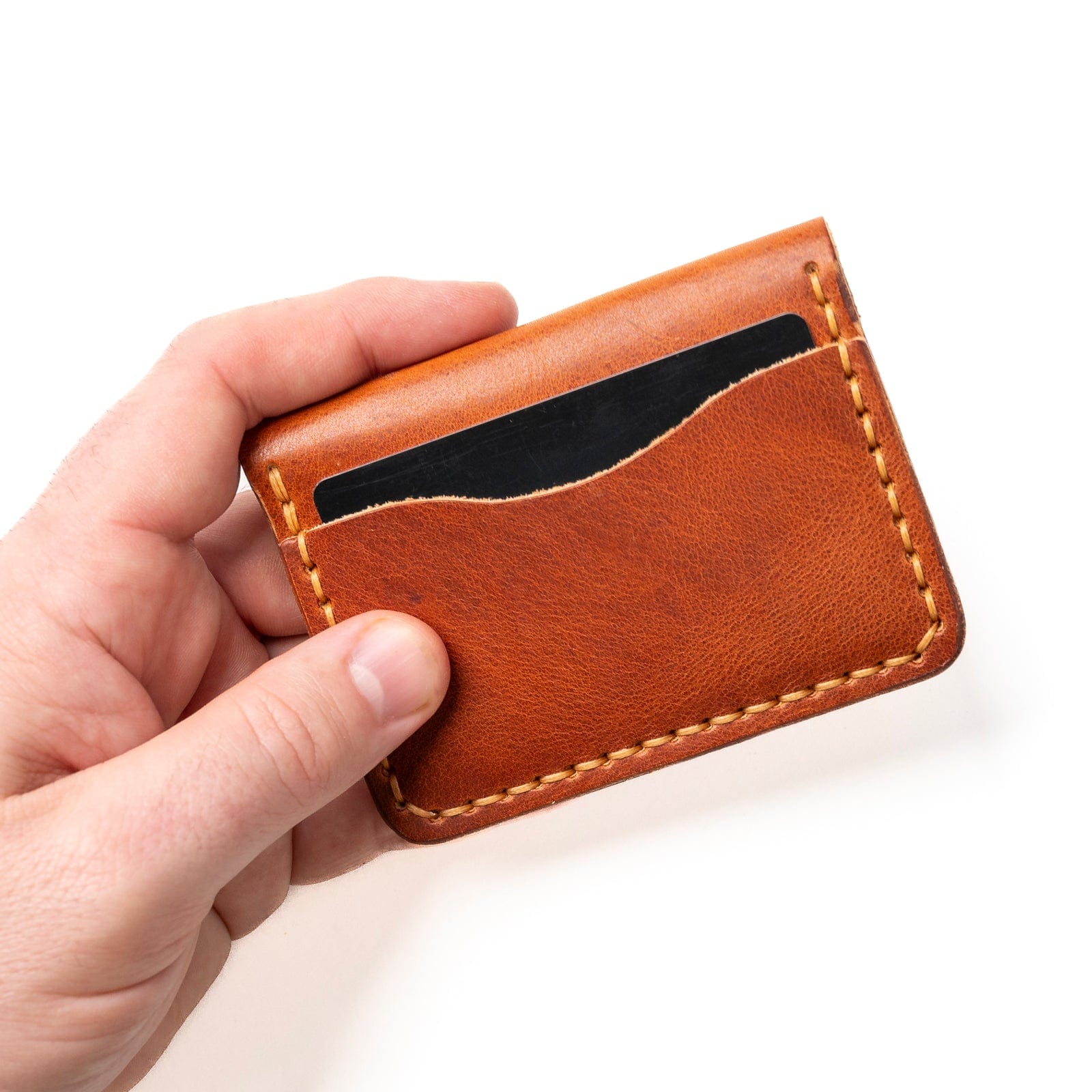 Genuine Leather 5 Card Holder Wallet - Slim RFID Blocking Minimalist Wallet for Men & Women - Perfect for Everyday Use, Travel, and Business