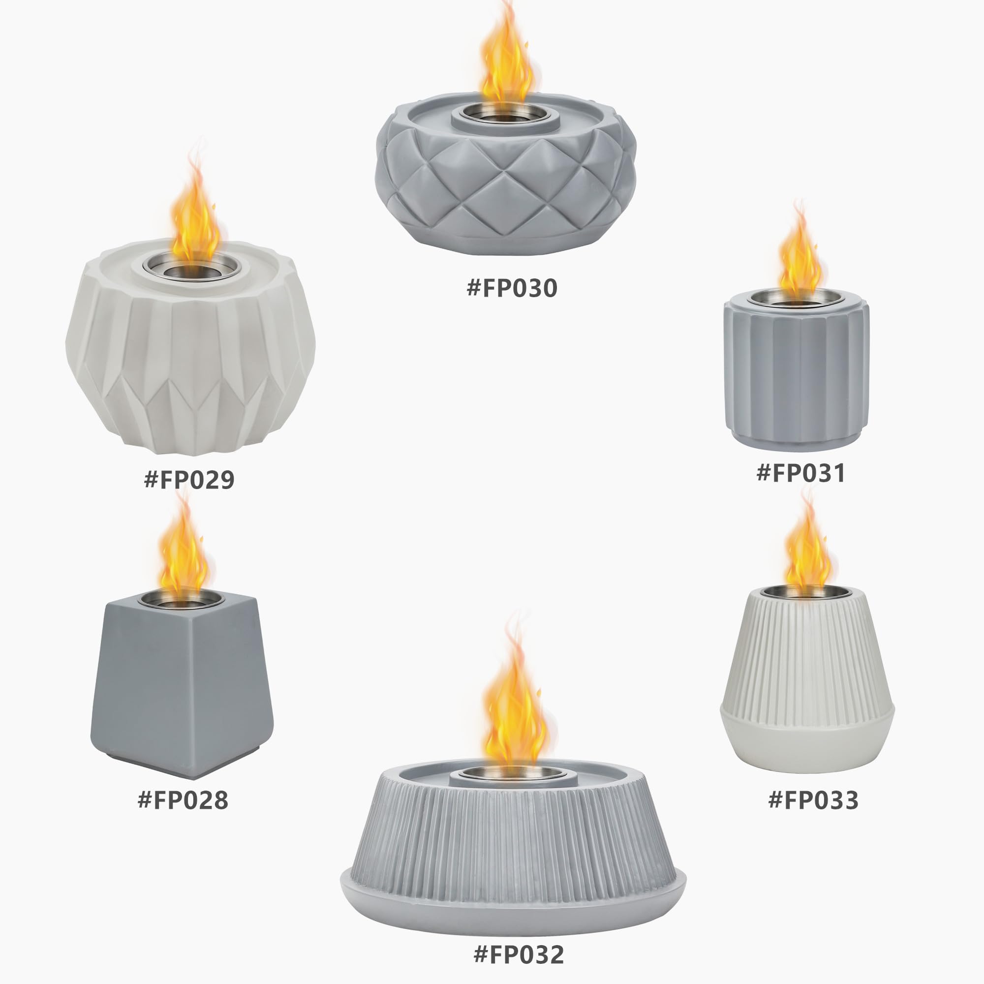 Portable Concrete Ethanol Fire Pit - Indoor/Outdoor Smokeless Fireplace for Camping & Gifting