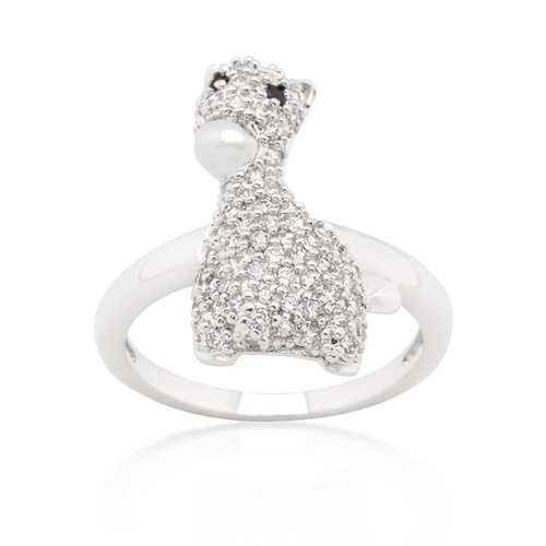 Elegant Cubic Zirconia Giraffe Animal Jewelry Ring for Women - Perfect Gift for Birthday, Anniversary & Fashion Accessories