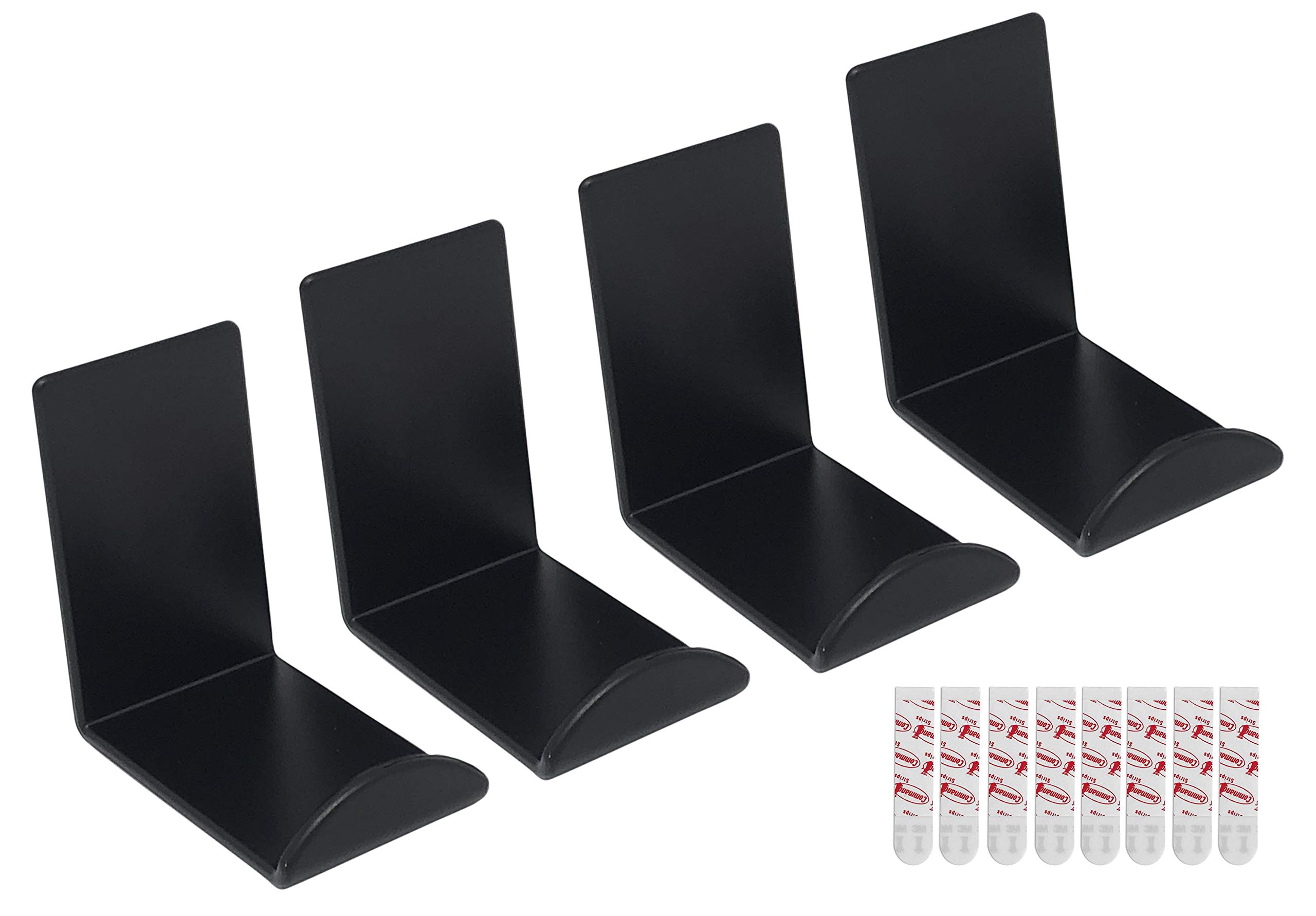 4 Pack Adhesive Headphone Hooks - Space Saving Wall Mount Organizer for Headphones, Earbuds & Cables - Perfect for Home, Office, Gym & Travel Accessory Storage