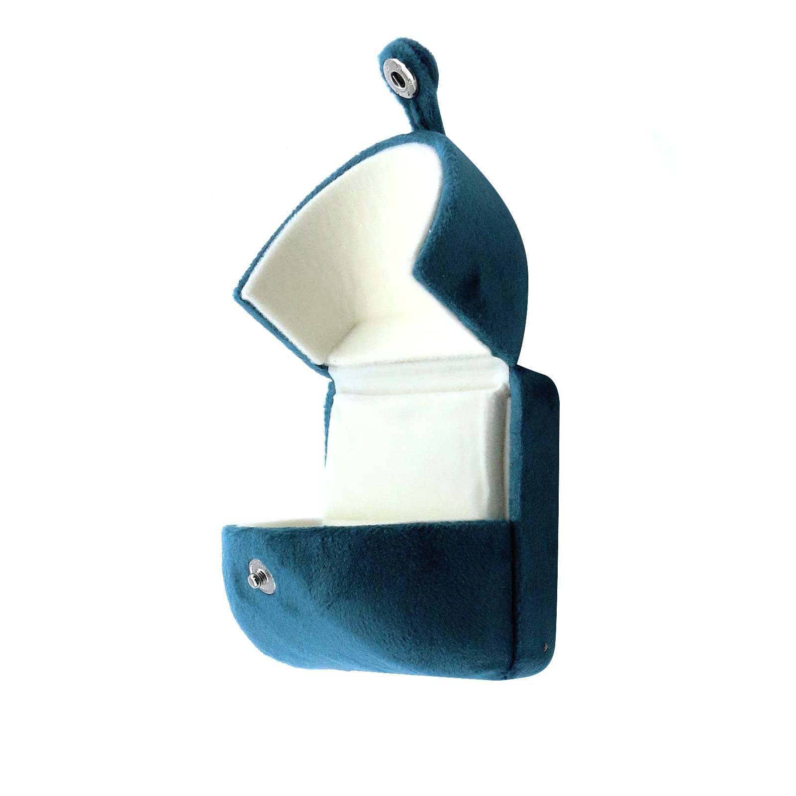 Velvet Ring Box for Engagement Proposal - MY MIRONEY Blue Jewelry Gift Case with Soft Lining (2.68