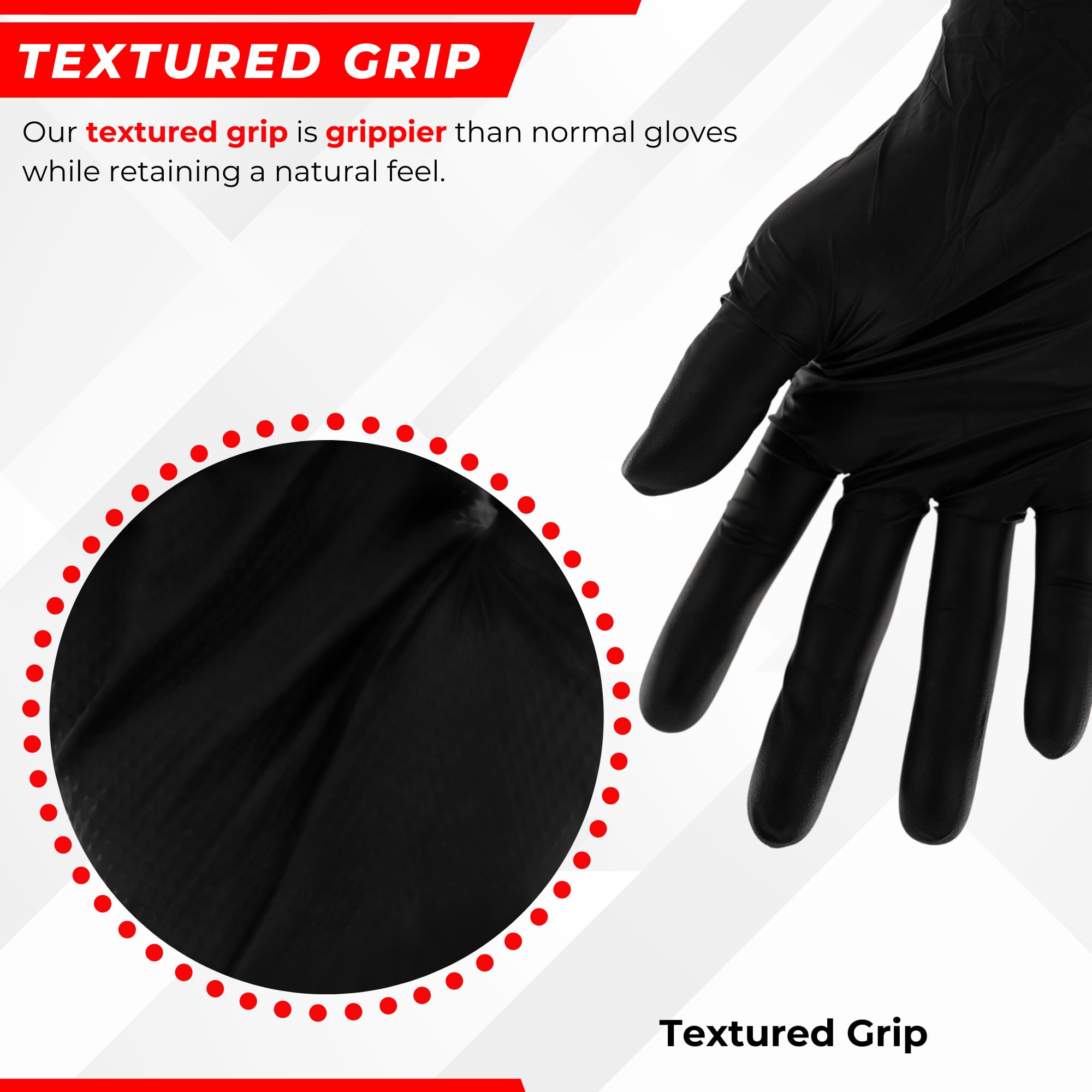 PITBULL Black Nitrile Exam Gloves - 6 Mil Disposable Gloves, Box of 1000 - Ideal for Medical, Dental, Tattoo & Food Service Use