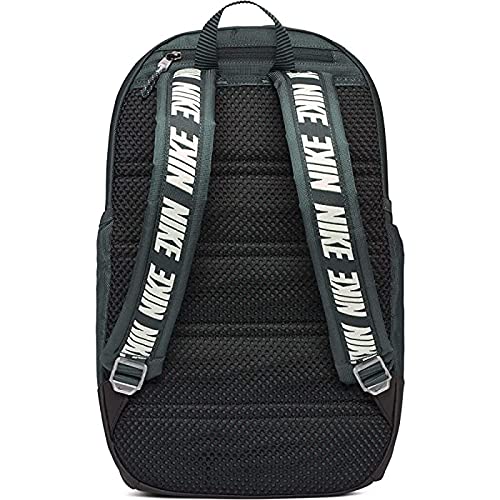 Nike Sportswear Essentials Backpack for School & Travel - Lightweight Durable Student Bag in Seaweed/Black/Pistachio Frost - Perfect for College, Work & Gym