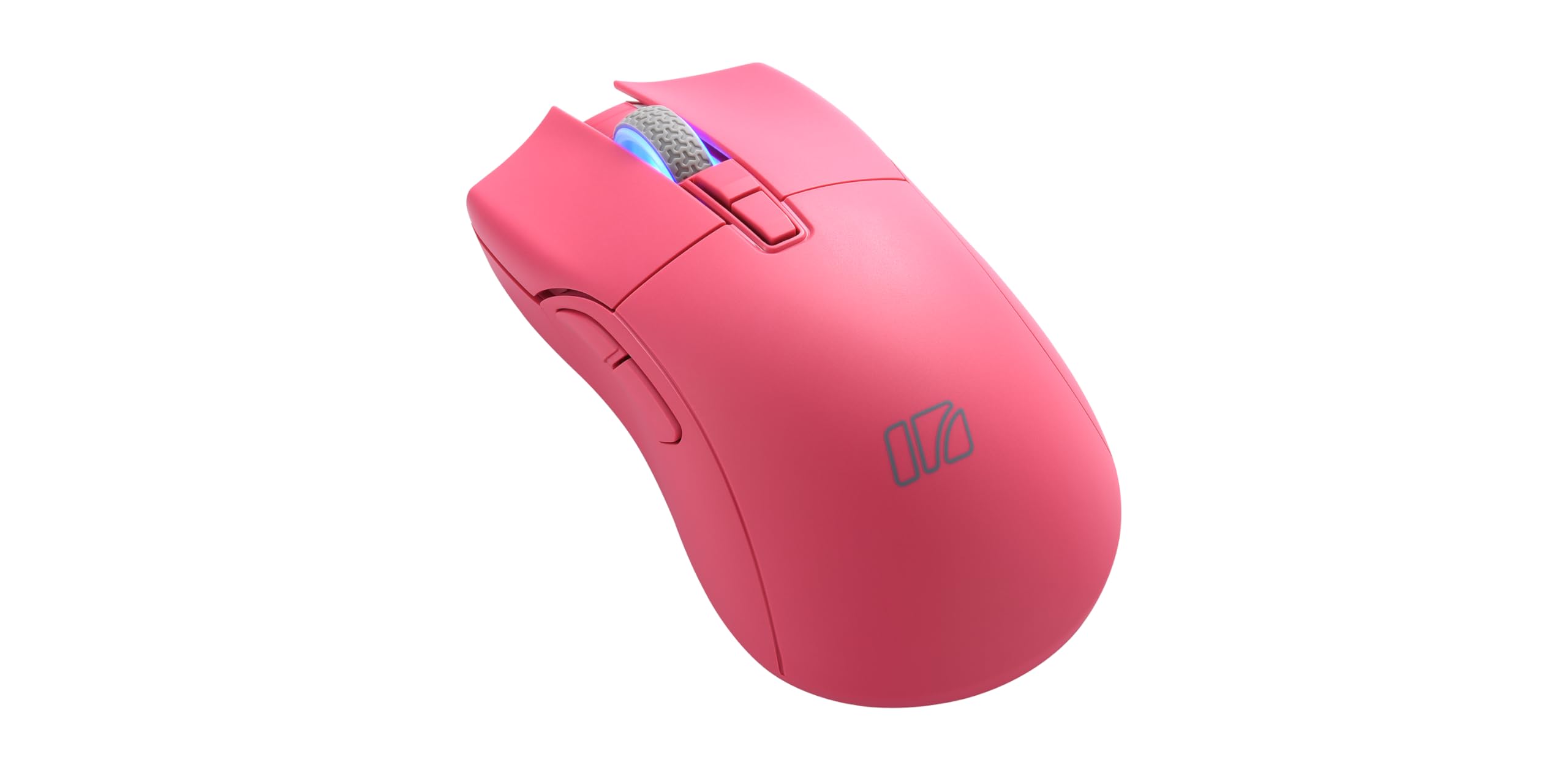 iRocks M31R Wireless Gaming Mouse - Triple Mode 2.4G/Bluetooth/USB-C, Kailh GM8.0 Switches, PixArt PAW3395 Sensor, 26000 DPI, Detachable Cable (Pink) - Perfect for FPS, MOBA & PC Gaming