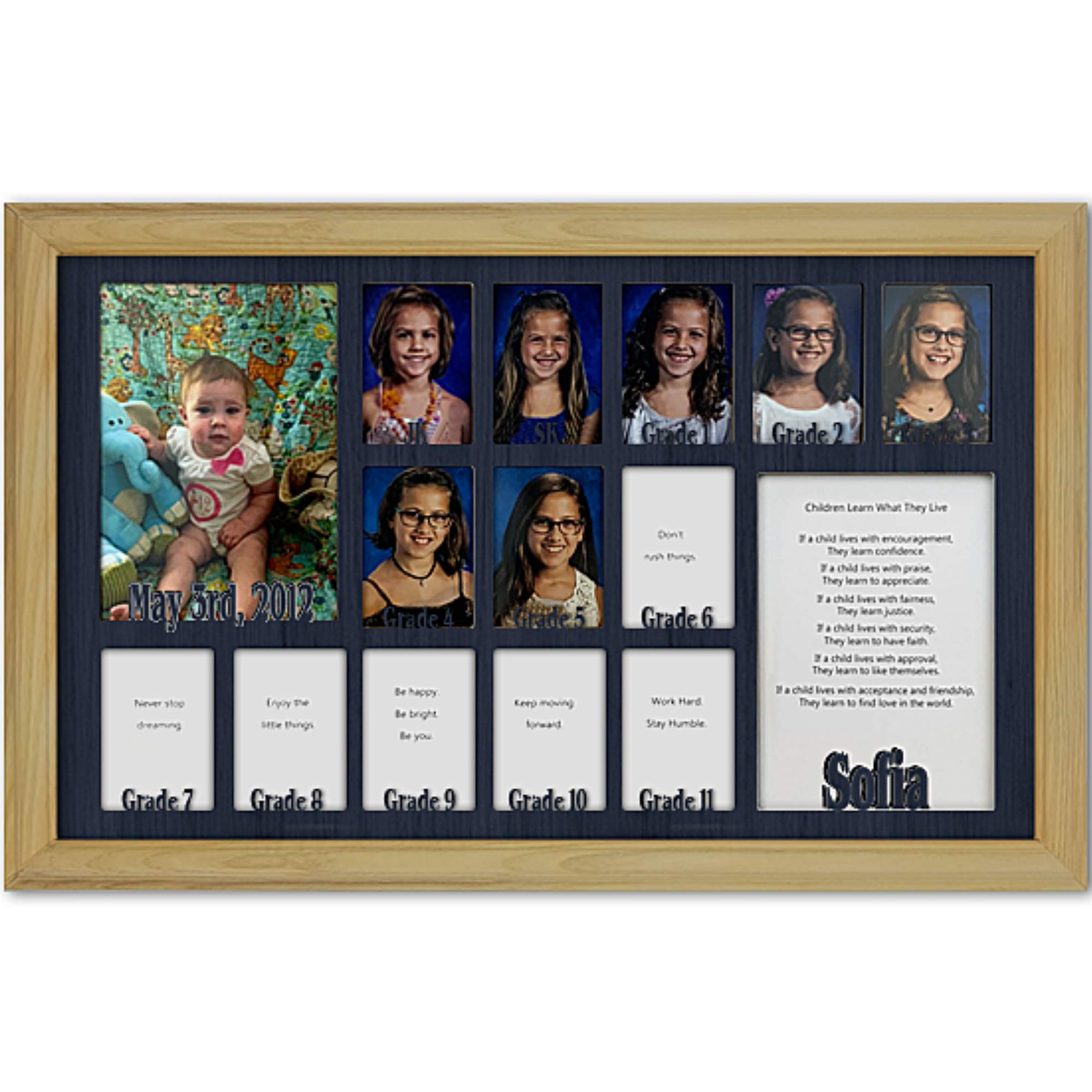 Personalized Northland School-Years Picture Frame - Holds Twelve 2.5