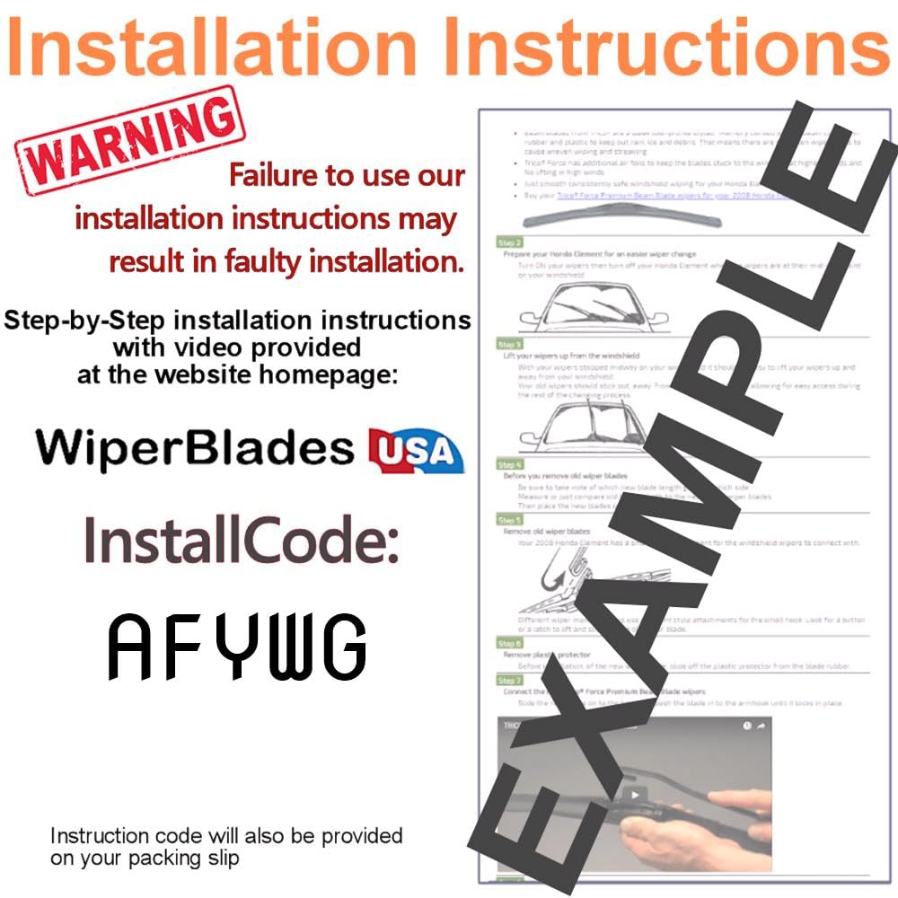 2005 Pontiac Vibe Windshield Wiper Blades Replacement Set - Beam Blade All-Season Wiper Blades for Rain, Snow & Ice - Perfect for Highway Driving & Winter Weather