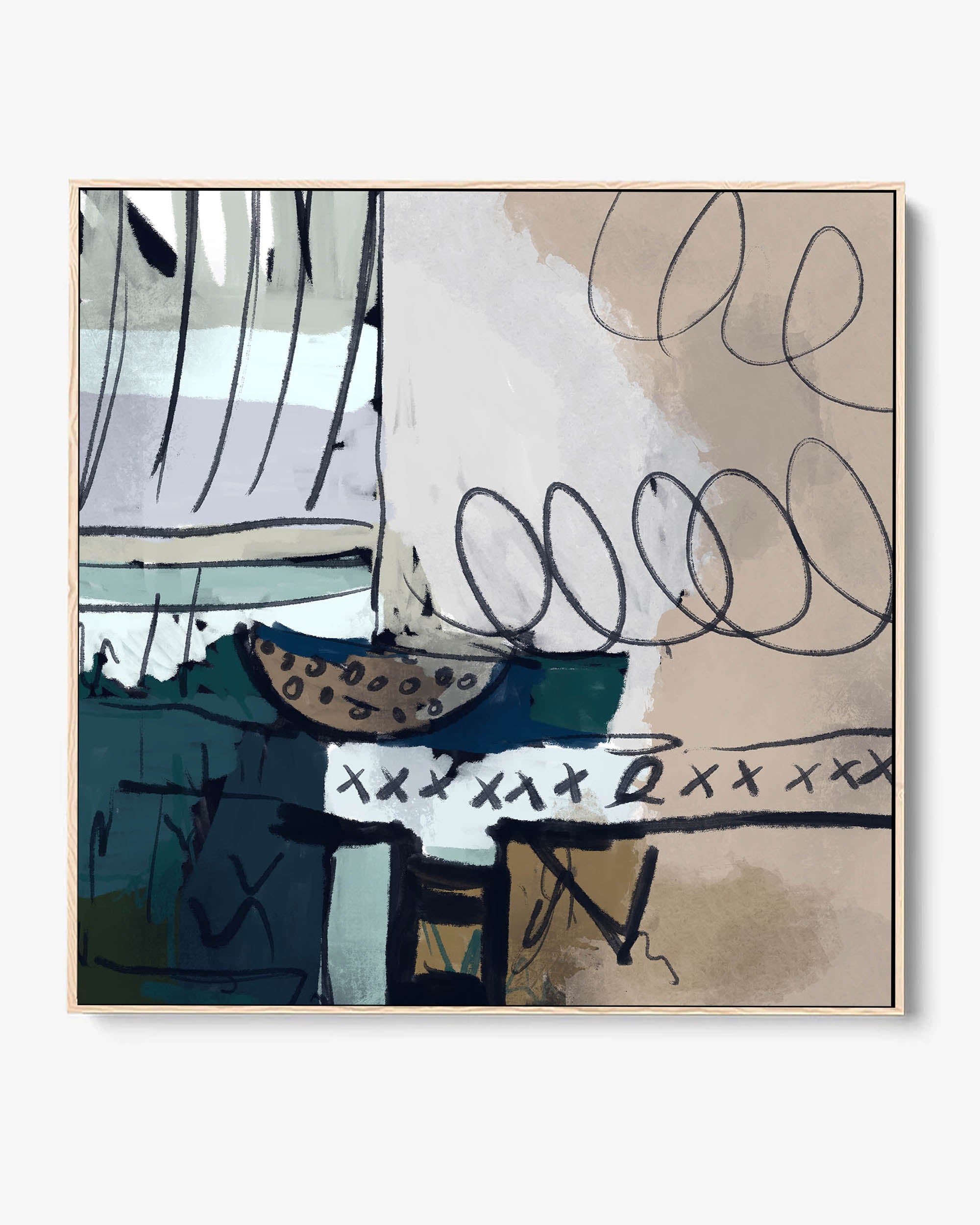 Premium Umber Canvas Art Set of 2 - Modern Abstract Wall Decor for Living Room, Bedroom & Office