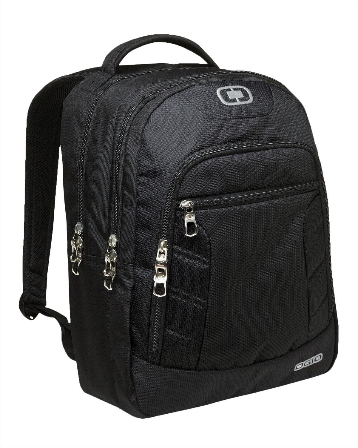 OGIO 411063 Black Silver Laptop Backpack for Men & Women - Durable 15.6 Inch Computer Bag with USB Charging Port - Perfect for Work, School, Travel & Business Trips