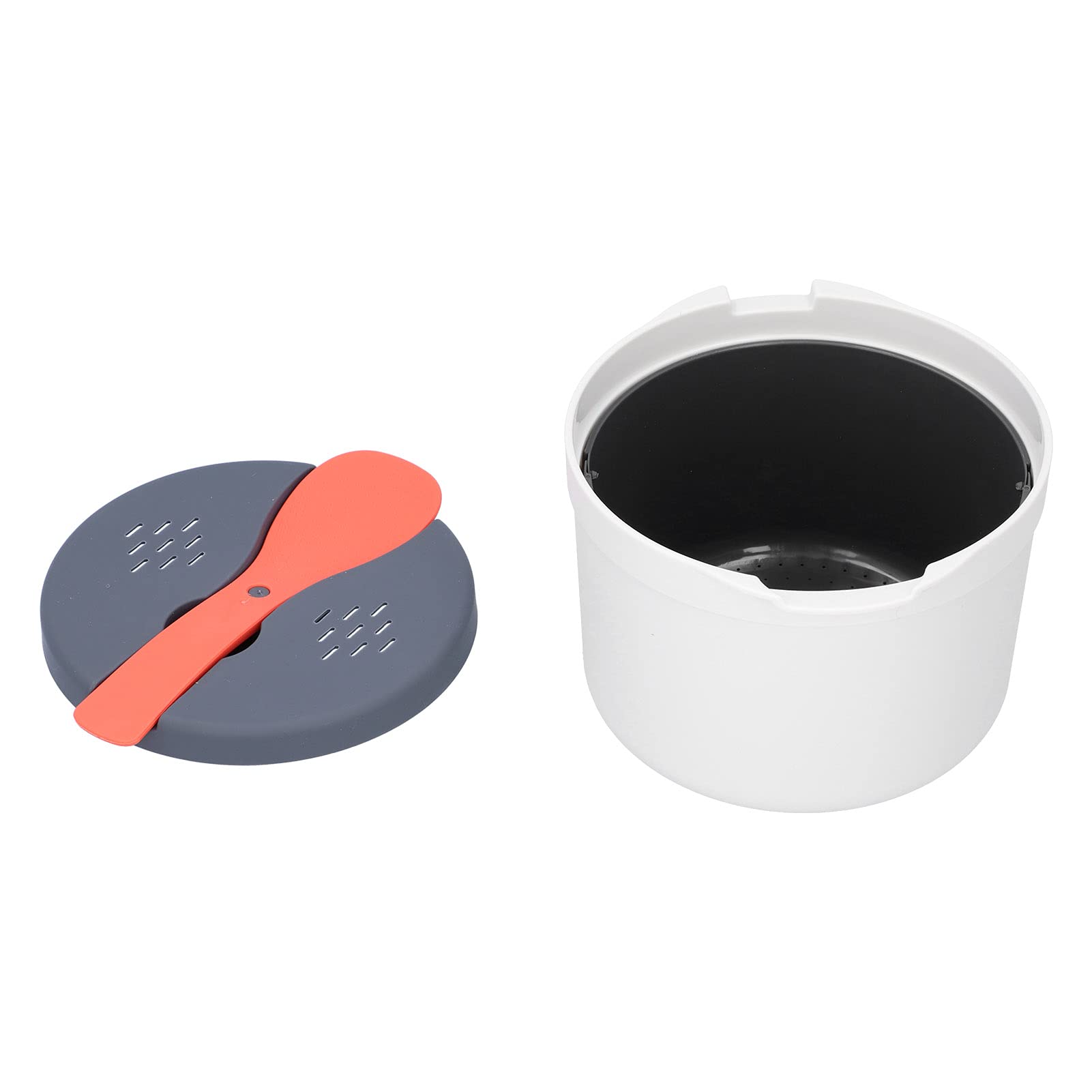 2-Layer Rice Steamer for Microwave Oven - 2L BPA-Free Food Grade Plastic Cookware for Perfect Rice & Vegetables | Ideal for Home, Dorm & Office Cooking
