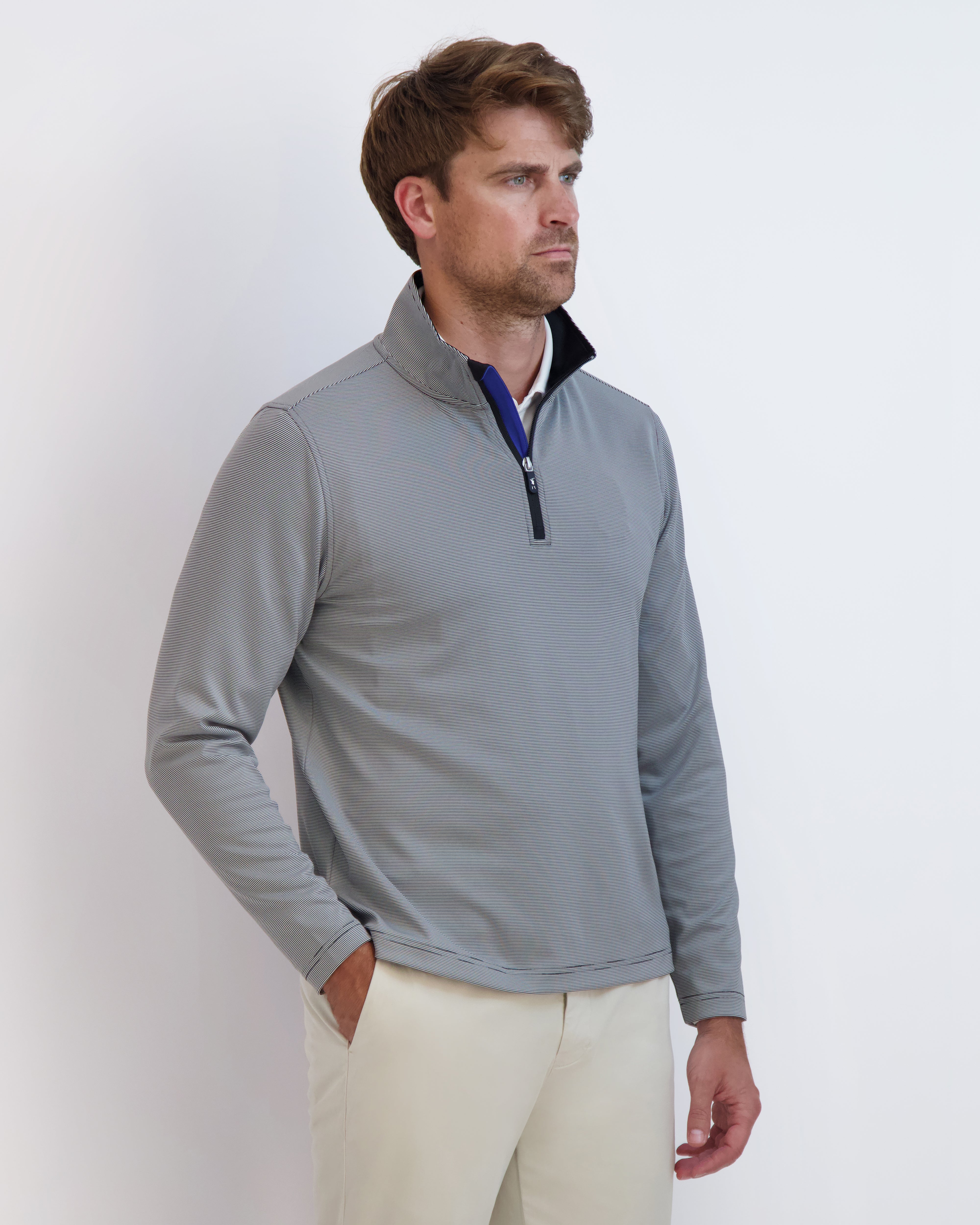 COUGHLIN Men's Quarter Zip Pullover Sweater - Lightweight & Comfortable for Casual Wear, Office, and Outdoor Activities