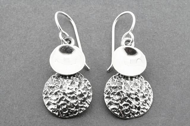 2-Piece Textured Drop Earrings - Sterling Silver Dangle Earrings for Women - Perfect for Parties, Weddings & Everyday Wear