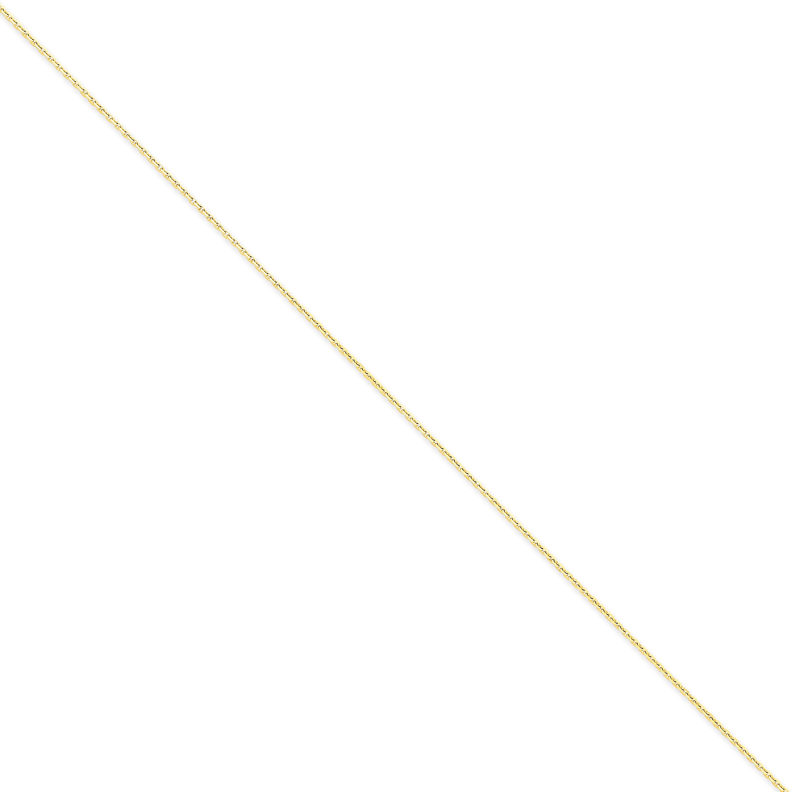 14K Solid Gold 1.3mm Diamond-Cut Cable Chain Necklace for Women - Durable Everyday Jewelry, Perfect for Layering, Gifts & Special Occasions