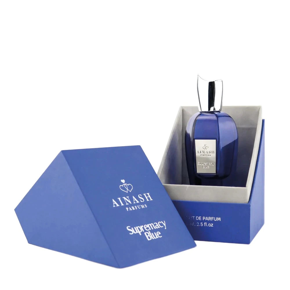 Ainash Supremacy Blue 2.5 oz Eau de Parfum Unisex Perfume - Long Lasting Fragrance for Men & Women | Perfect for Date Night, Office & Special Occasions
