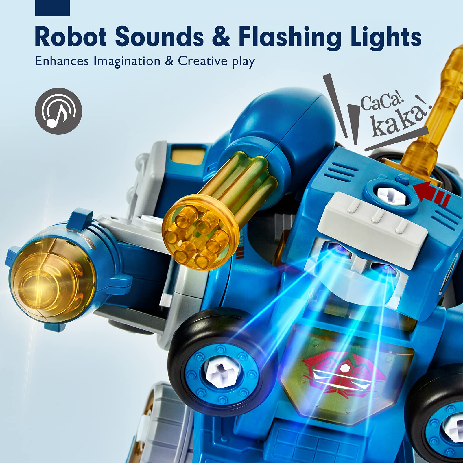 Hahaland STEM Building Toys for Kids Ages 4-8 - 5-in-1 Transformable Take Apart Trucks to Robot - Educational Construction Set for 5-7 Year Old Boys & Girls - Perfect Birthday Gift, Easter Basket Stuffer & Learning Toy for Preschoolers | Great for STEM Learning, Creative Play & Hands-on Development