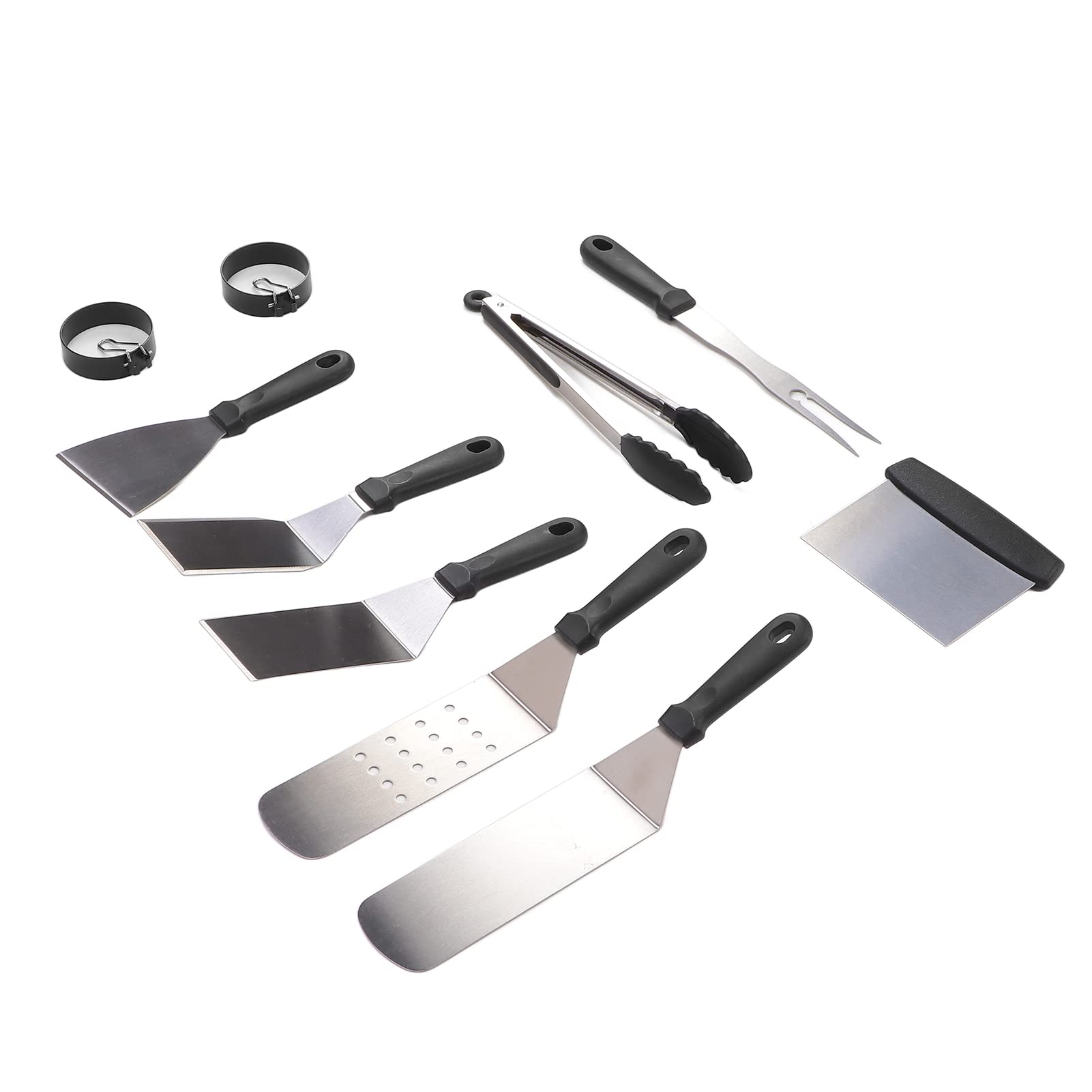 Premium 12-Piece Stainless Steel BBQ Grill Tools Set - Food Grade Grilling Accessories Kit with Storage Bag for Outdoor Cooking, Camping, Backyard Parties & Birthday Celebrations