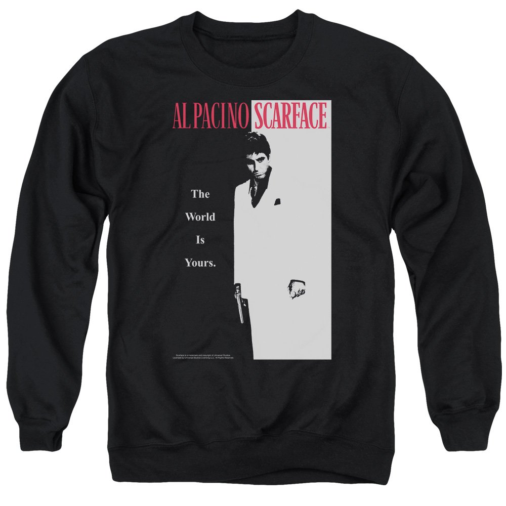 Scarface Classic Unisex Adult Crewneck Sweatshirt | Vintage Movie Merchandise | Comfortable Cotton Pullover for Men & Women | Perfect for Casual Wear, Movie Nights & Gangster Theme Parties