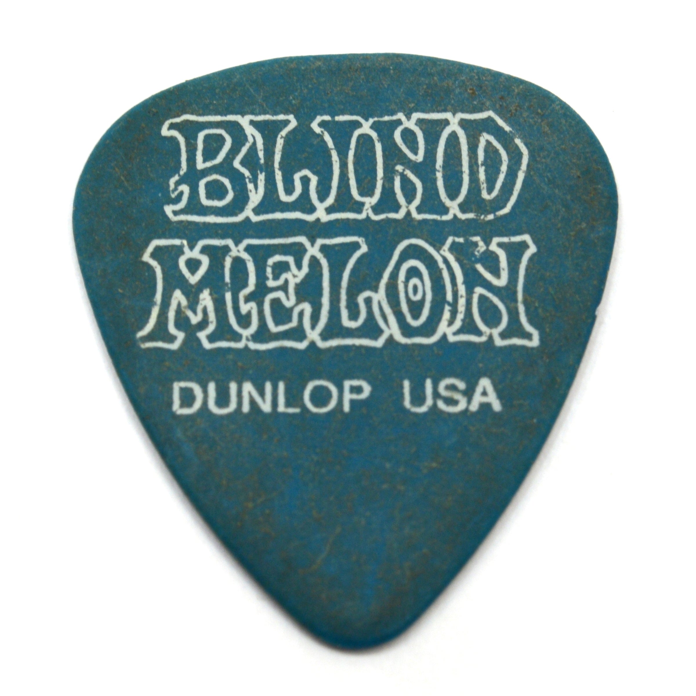 Vintage Blind Melon Tour Guitar Pick - White on Teal Blue (Christopher c.1990s) - Collectible Music Memorabilia for Guitar Players & Band Fans