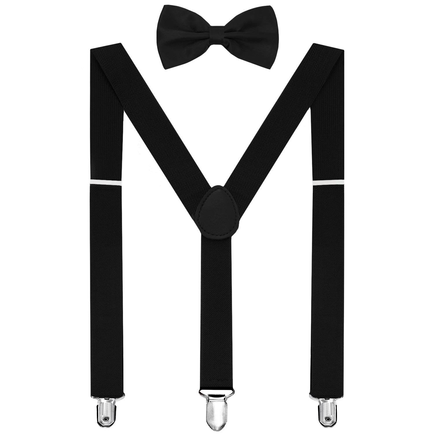 Habibee Men's Adjustable Y-Shape Suspenders with Strong Clips for Formal Wear