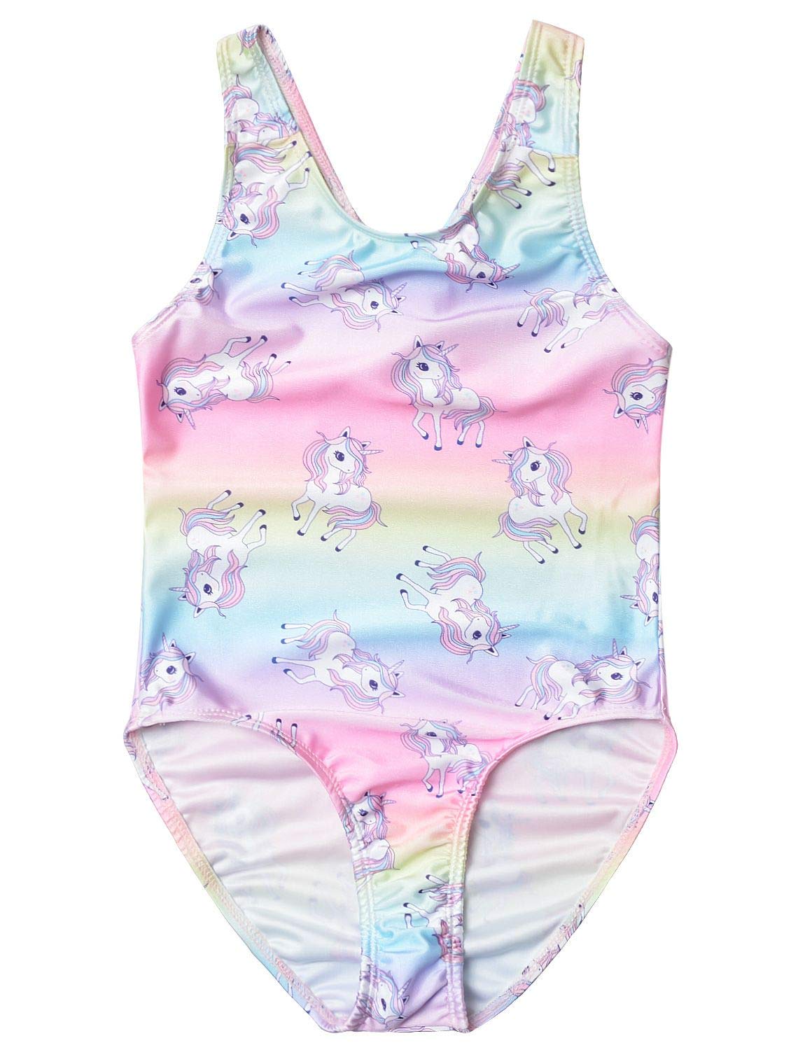 Girls Unicorn Mermaid One Piece Bathing Suit - Cute Swimwear for Kids & Toddlers - Perfect for Pool, Beach & Summer Water Play