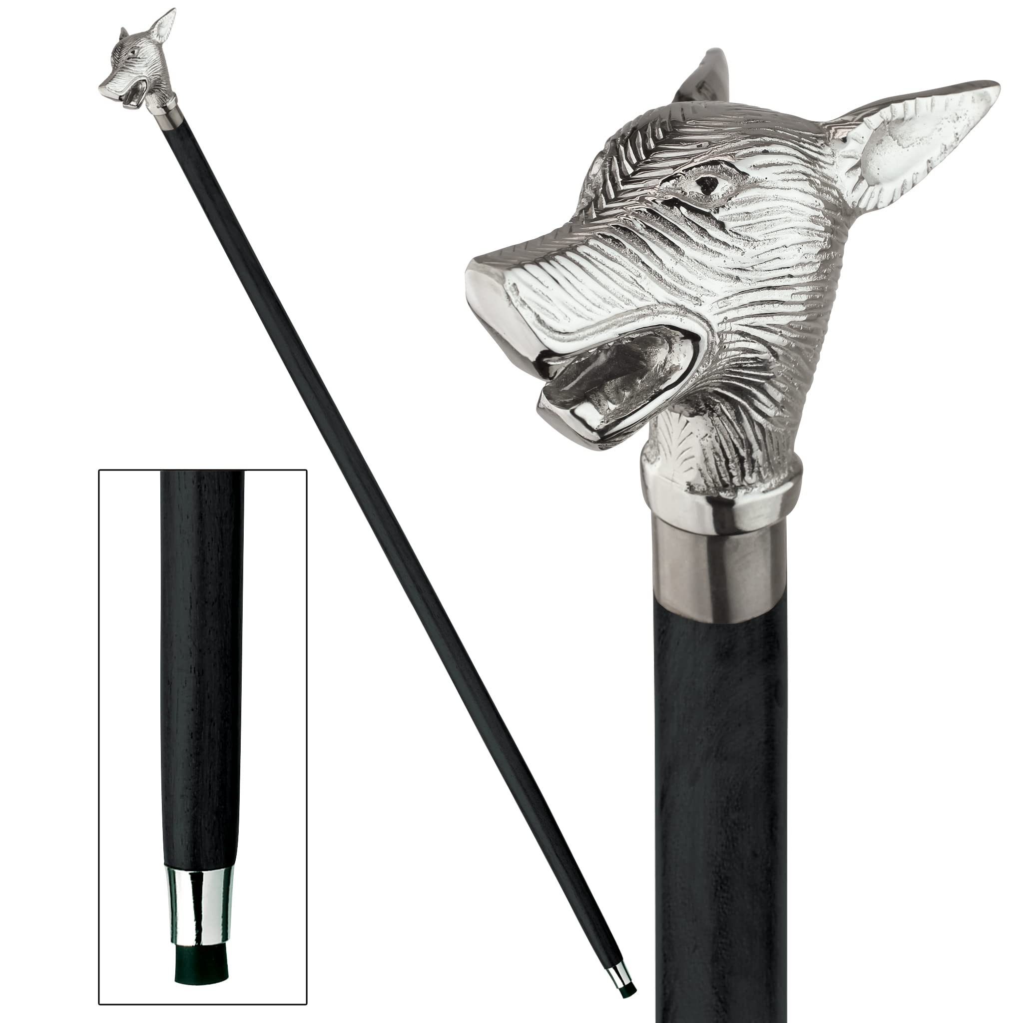 Design Toscano Premium Hardwood Walking Cane - Handcrafted Wooden Hiking Stick for Seniors & Outdoor Enthusiasts - Perfect for Hiking, Travel & Mobility Support