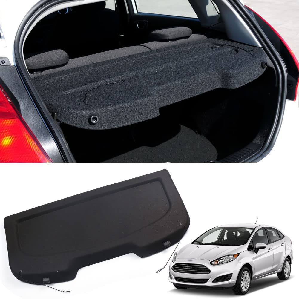 Marretoo Non-Retractable Cargo Cover for Ford Fiesta 2011-2019 | Rear Trunk Shade Accessories | Perfect for Road Trips, Grocery Protection & Privacy