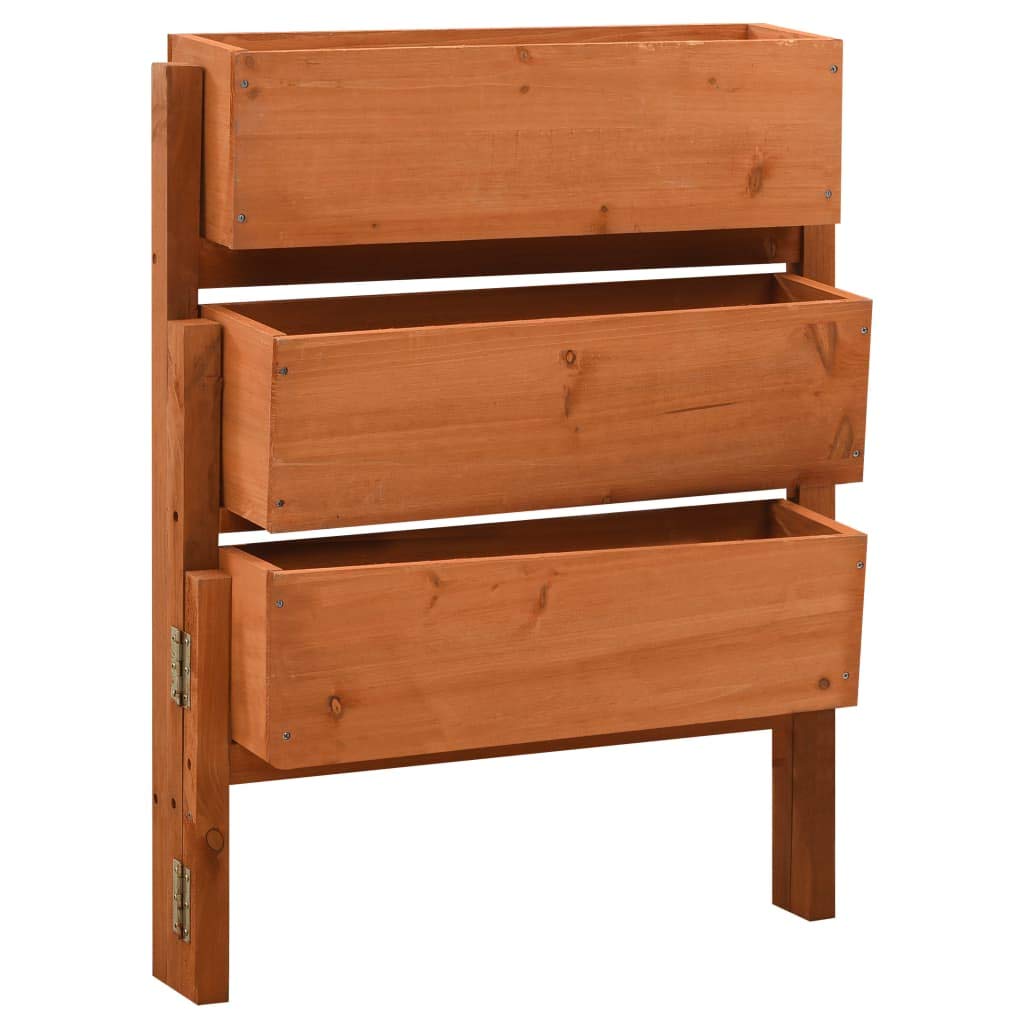 Premium Solid Firwood Folding Garden Planter Box 23.6