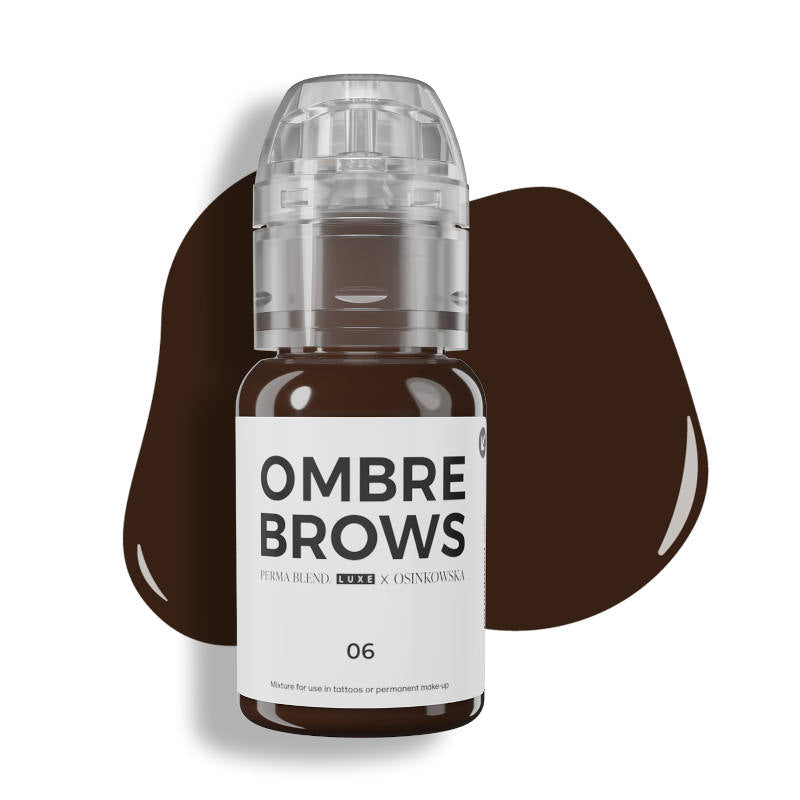 Perma Blend Luxe x Osinkowska Ombre Brows 6 Bottle Set - Professional Eyebrow Tinting Kit for Semi-Permanent Makeup, Salon & Home Use