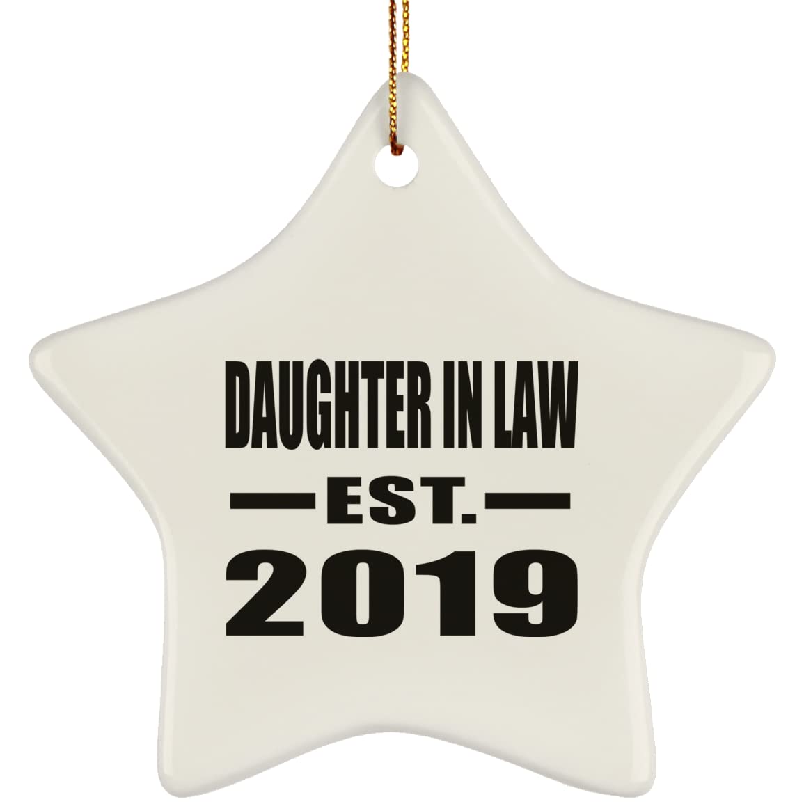 Christmas Tree Star Ornament - Personalized Daughter-in-Law Gift for Birthday, Anniversary, Valentine's Day, Mother's Day & Father's Day - Established EST. 2019 - Perfect for Holiday Decor, Family Celebrations & Special Occasions