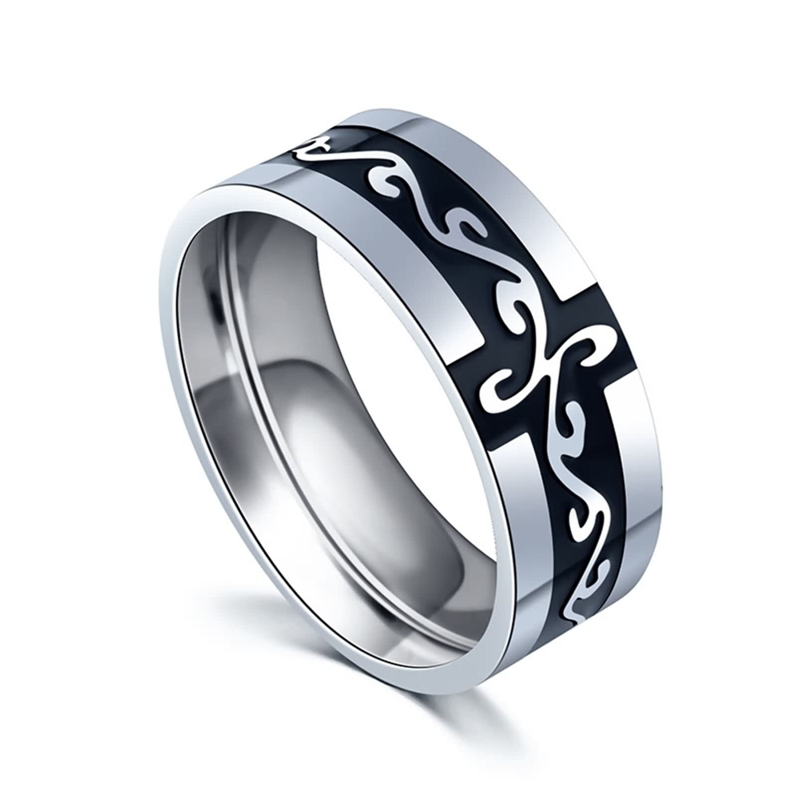 Wholesale Stainless Steel Dragon Wedding Rings for Couples - Western Style Jewelry Gifts for Men & Women - Perfect for Anniversaries, Engagements, and Romantic Occasions