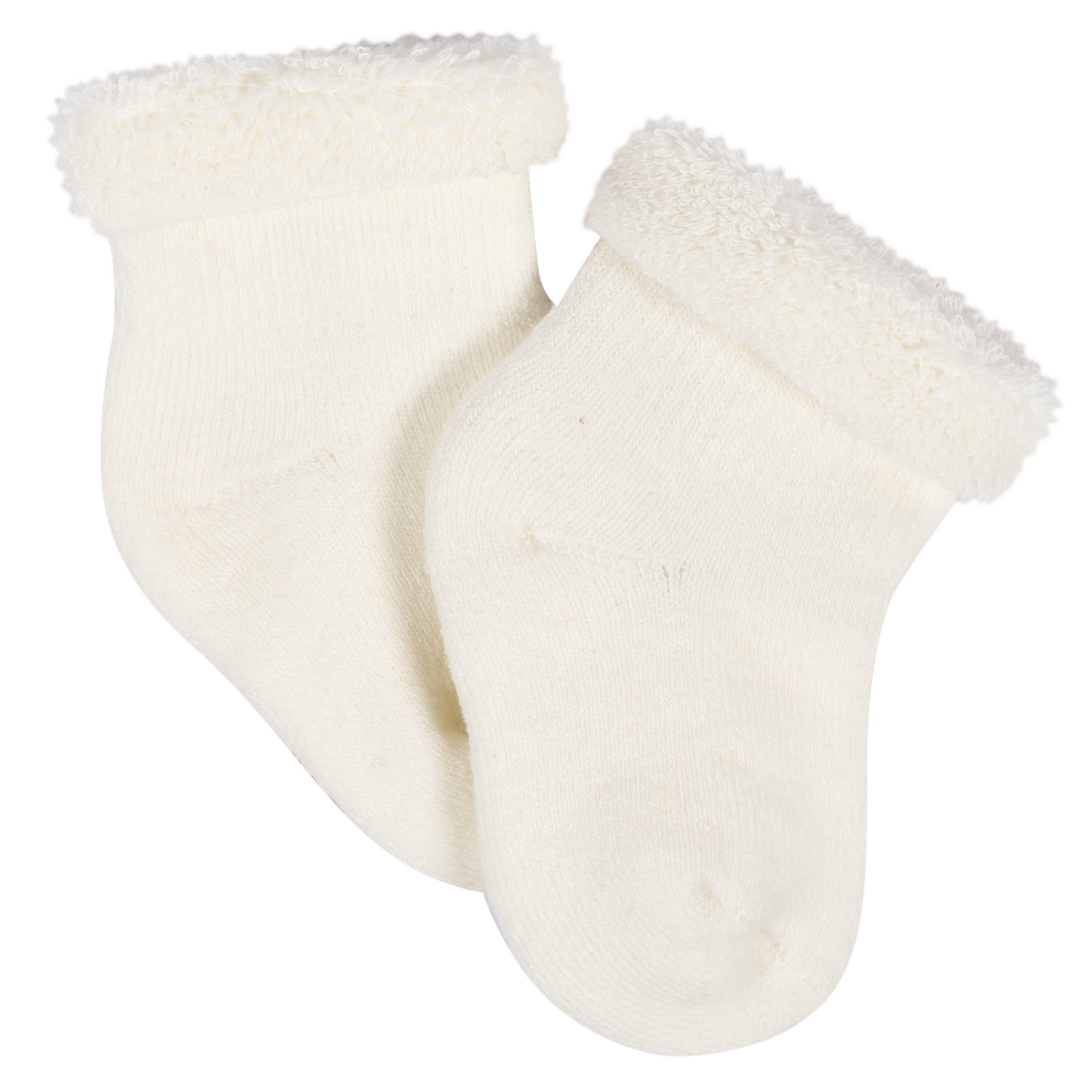 12 Pack Baby Neutral Happy Veggies Terry Wiggle Proof® Socks - Soft Non-Slip Infant Socks for Playtime & Everyday Wear