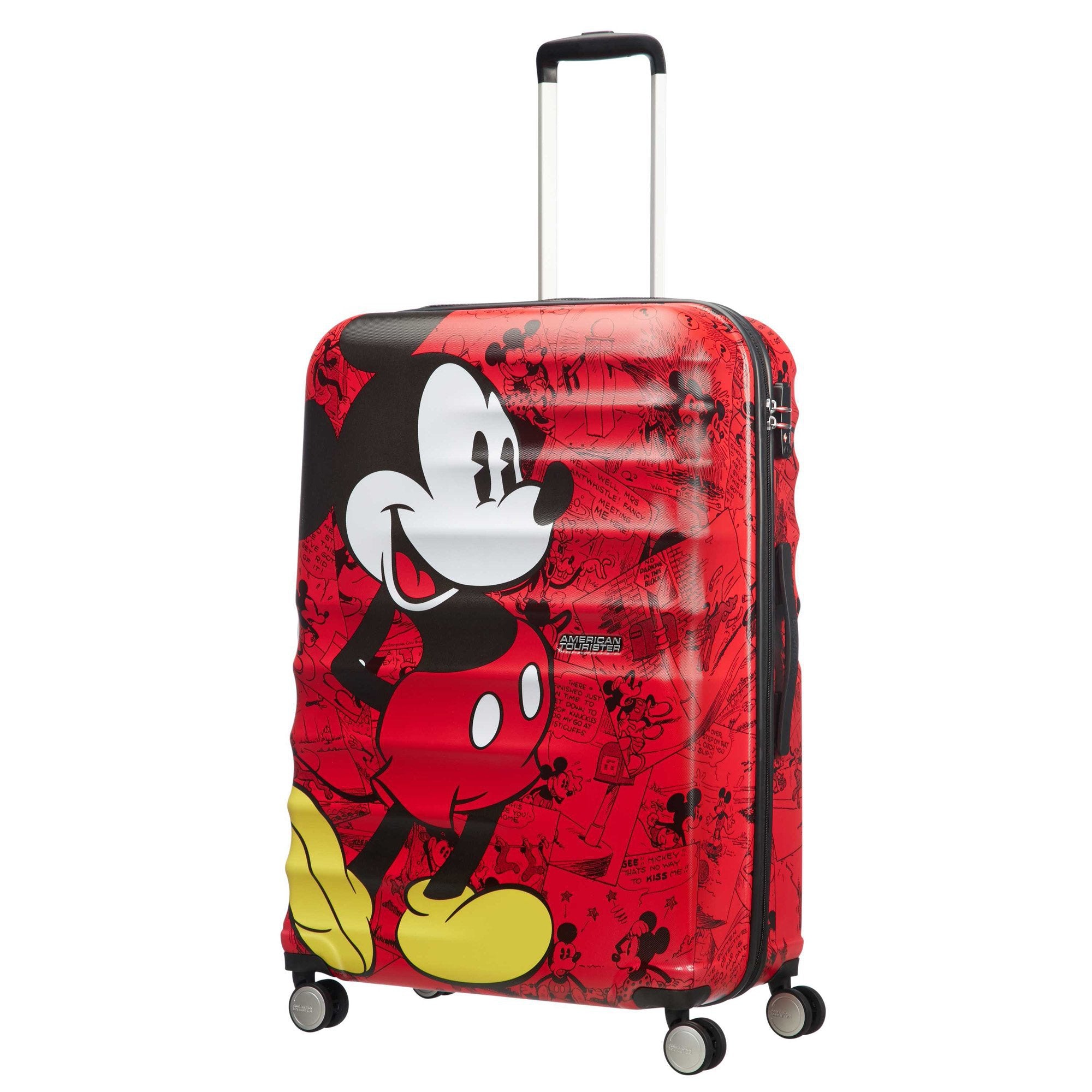 American Tourister Disney Wavebreaker Spinner Large Suitcase - Mickey Comics Red Luggage for Travel, Vacation & Airplane Carry-On