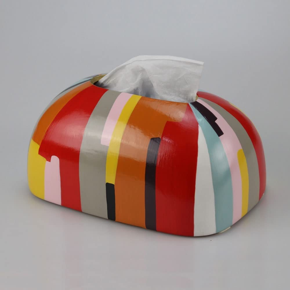 Creative Ceramic Napkin Holder & Tissue Box Cover - Rectangle Design for Home, Office, and Vehicle Storage | Simple & Stylish Facial Paper Dispenser for Home Decor & Kitchen Organization