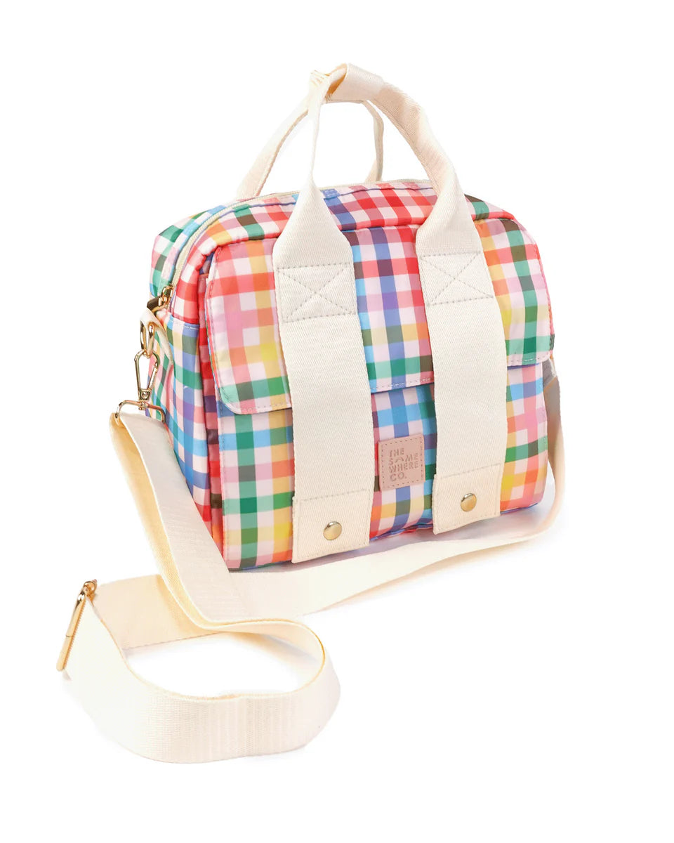 The Somewhere Co Sugarplum Insulated Lunch Tote - Stylish & Eco-Friendly Reusable Lunch Bag for Work, School & Picnics