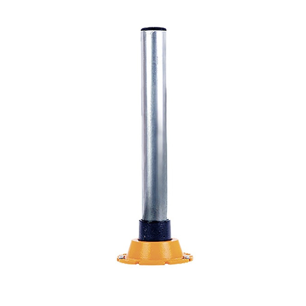 CoreFlex Adjustable Height Shock Absorbing Bollard - Heavy Duty Galvanized Steel Safety Barrier for Parking Lots, Warehouses & Industrial Areas