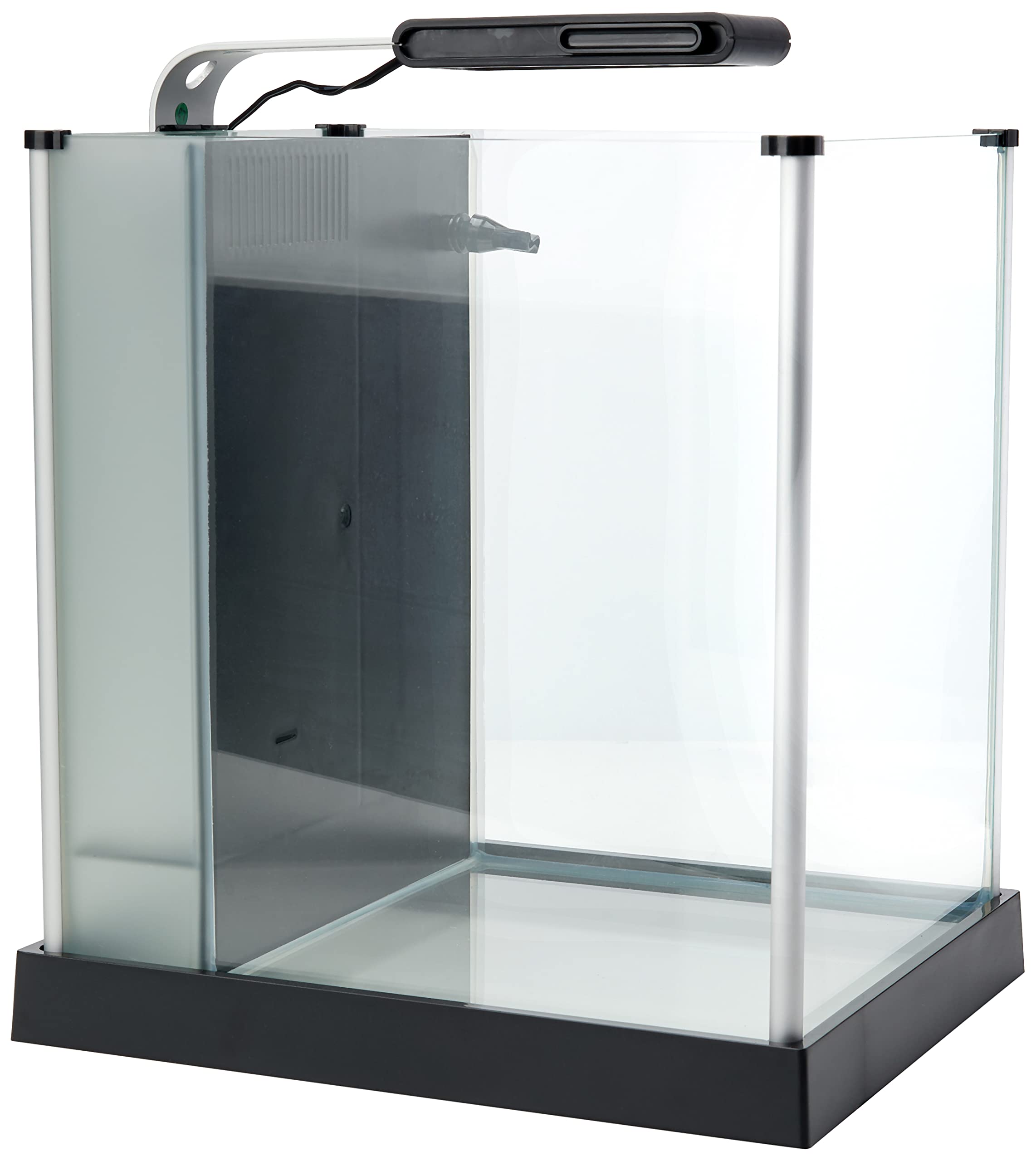 Fluval SPEC 2.6 Gallon Freshwater Aquarium Kit with LED Lighting & 3-Stage Filtration - Black Aquarium Tank for Small Fish, Betta, Shrimp - Perfect for Home, Office Desktop or Dorm Room Decor