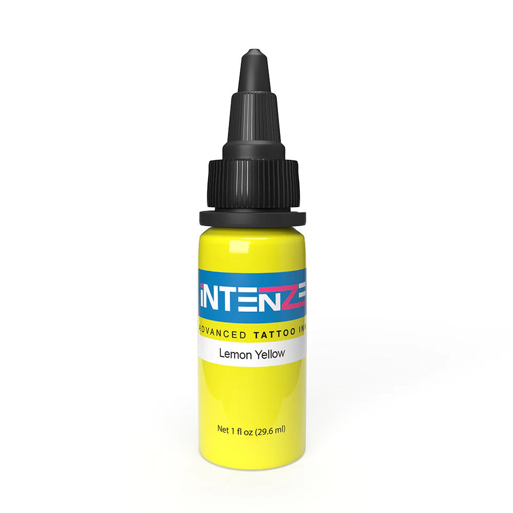 Intenze Professional Tattoo Ink - Lemon Yellow (Various Sizes Available) - Perfect for Tattoo Artists & Body Art Enthusiasts