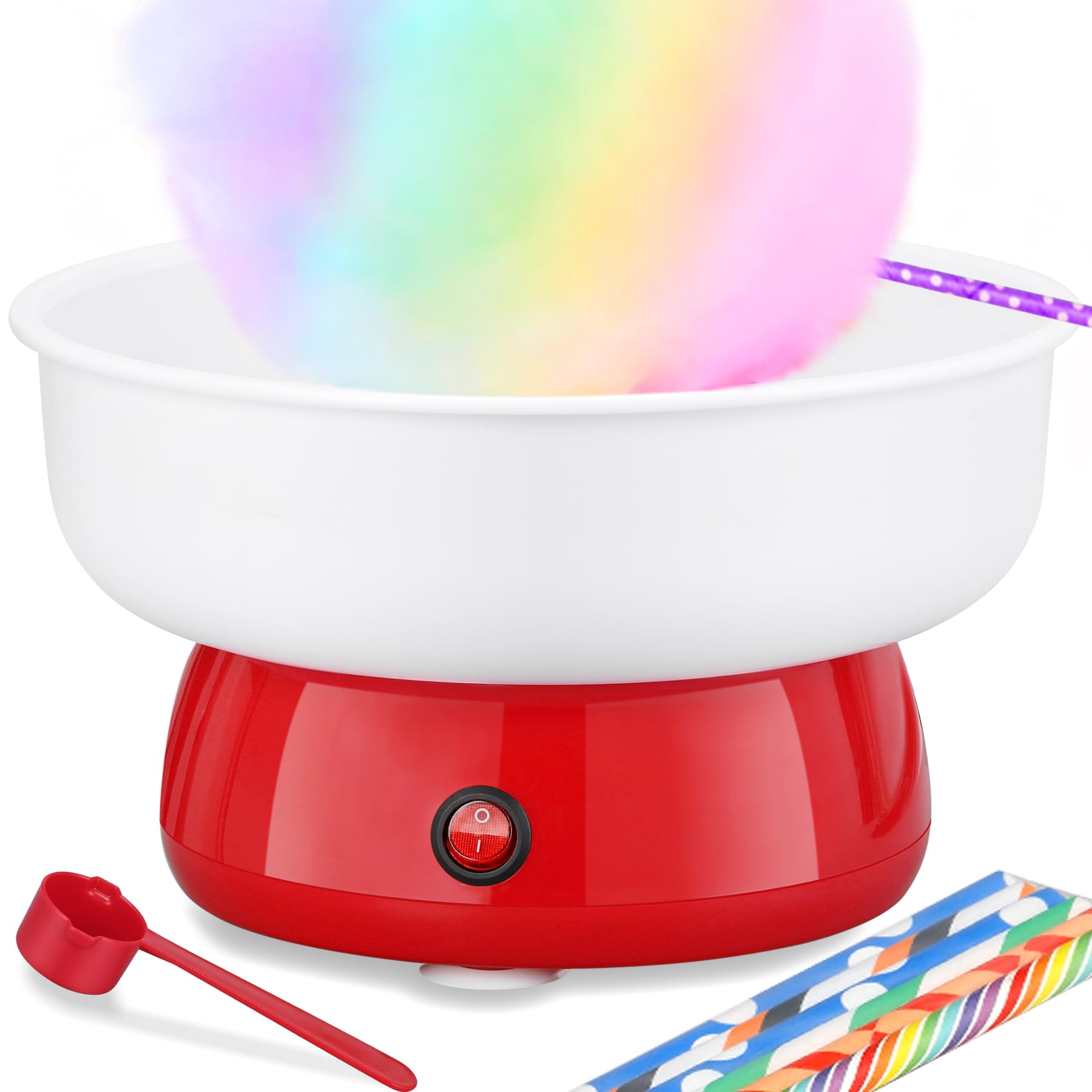 Portable Cotton Candy Maker for Kids - Homemade Cotton Candy Machine for Birthday Parties, Events & Home Use - Fun Orange Candy Floss Maker for Family Gatherings & Carnivals