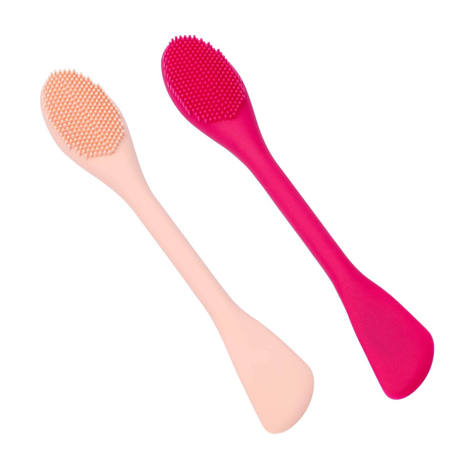 **KAYI 2-in-1 Silicone Face Mask Brush & Pore Cleaner – Double Head Soft Facial Cleansing Brush for Women (Pack of 2) – Perfect for Spa, Skincare Routine & Deep Cleansing**