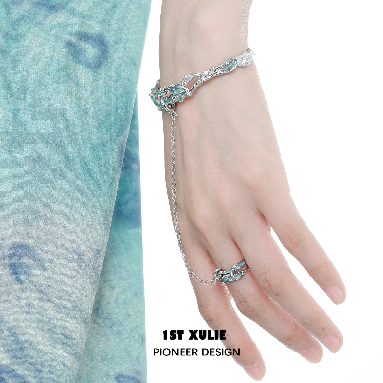 Sterling Silver Detachable Chain Ring & Bracelet Set for Women - S925 Elegant Jewelry Gift for Her - Perfect for Date Night, Anniversary & Special Occasions