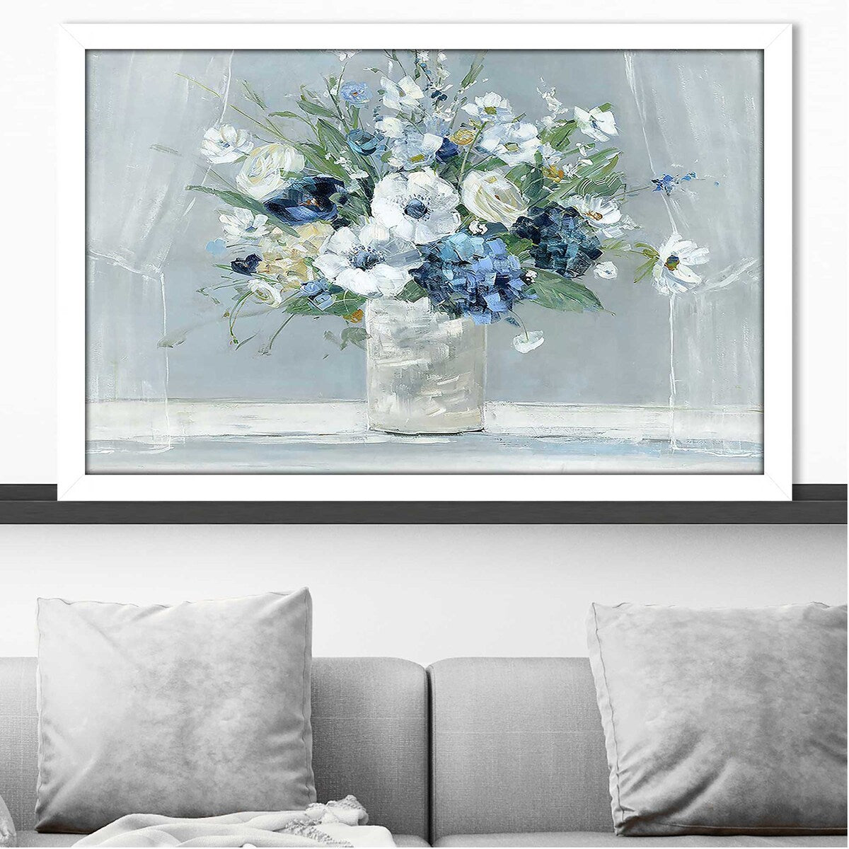 Be Happy Blue Print Acrylic Wall Art - Inspirational Home Decor for Living Room, Bedroom & Office