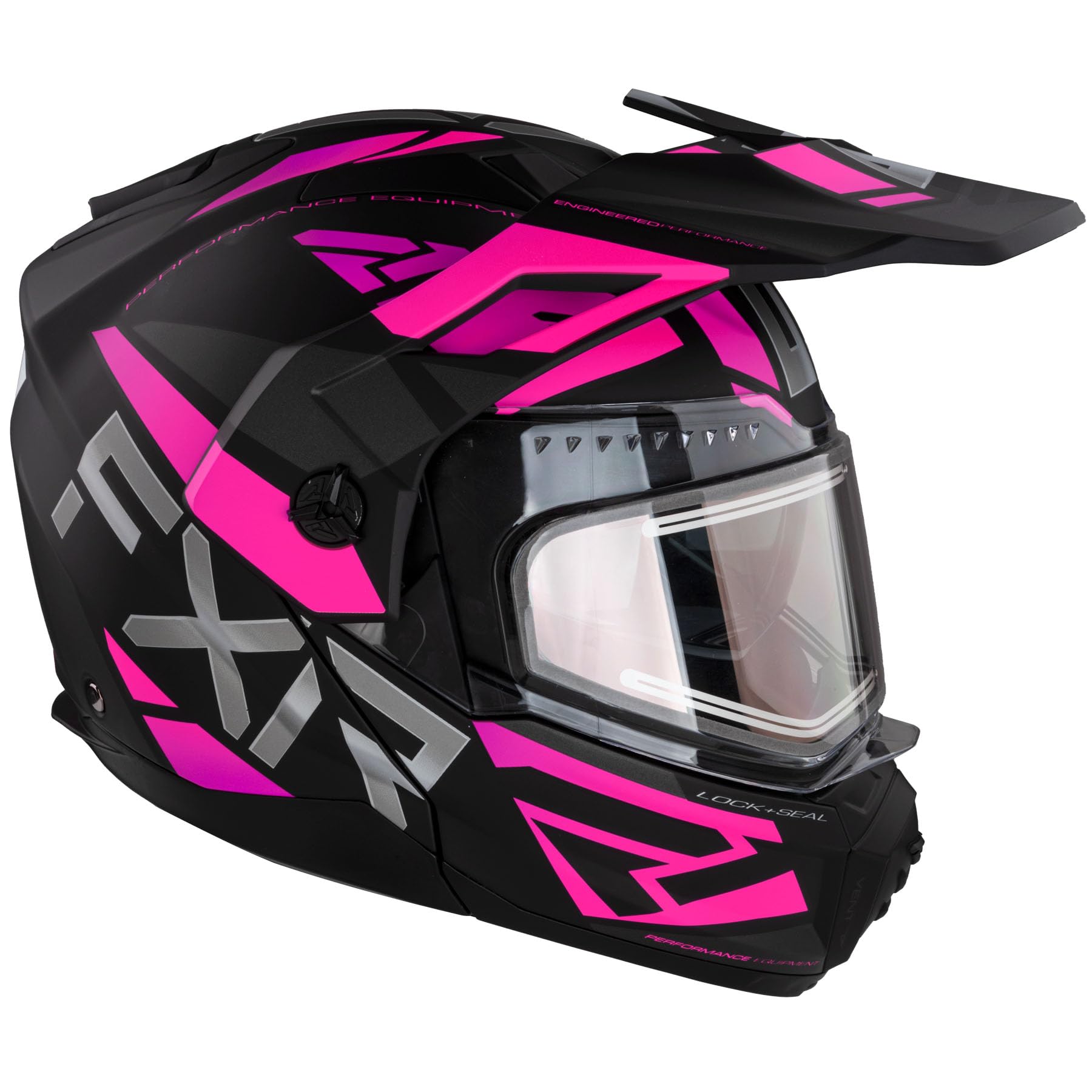 FXR Maverick X Helmet 2025 - Black/Fuchsia - 2X-Large - High-Performance Snowmobile & ATV Helmet for Extreme Winter Sports & Off-Road Adventures
