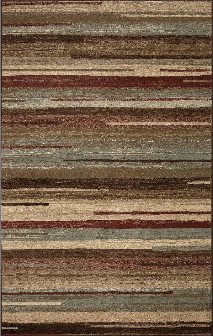 Abstract Striped Lines Indoor Area Rug or Runner Rug - Soft & Durable for Living Room, Bedroom, or Hallway Decor