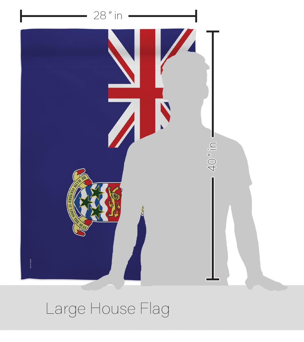 Cayman Islands House Flag Set 28x40 with Flagpole for Outdoor Decor