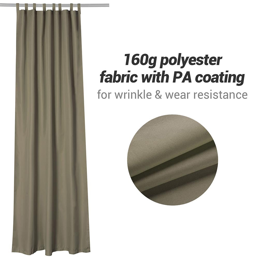 TheLAShop Tab Top Outdoor Patio Curtains - Set of 2, 54