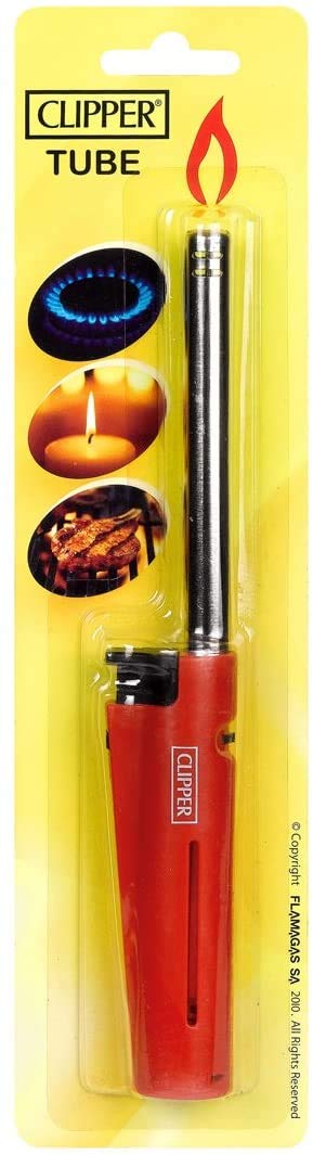Premium Kitchen Tube Clipper Lighter - Windproof Refillable Butane Lighter for Cooking, Grilling, Candles & Outdoor Use