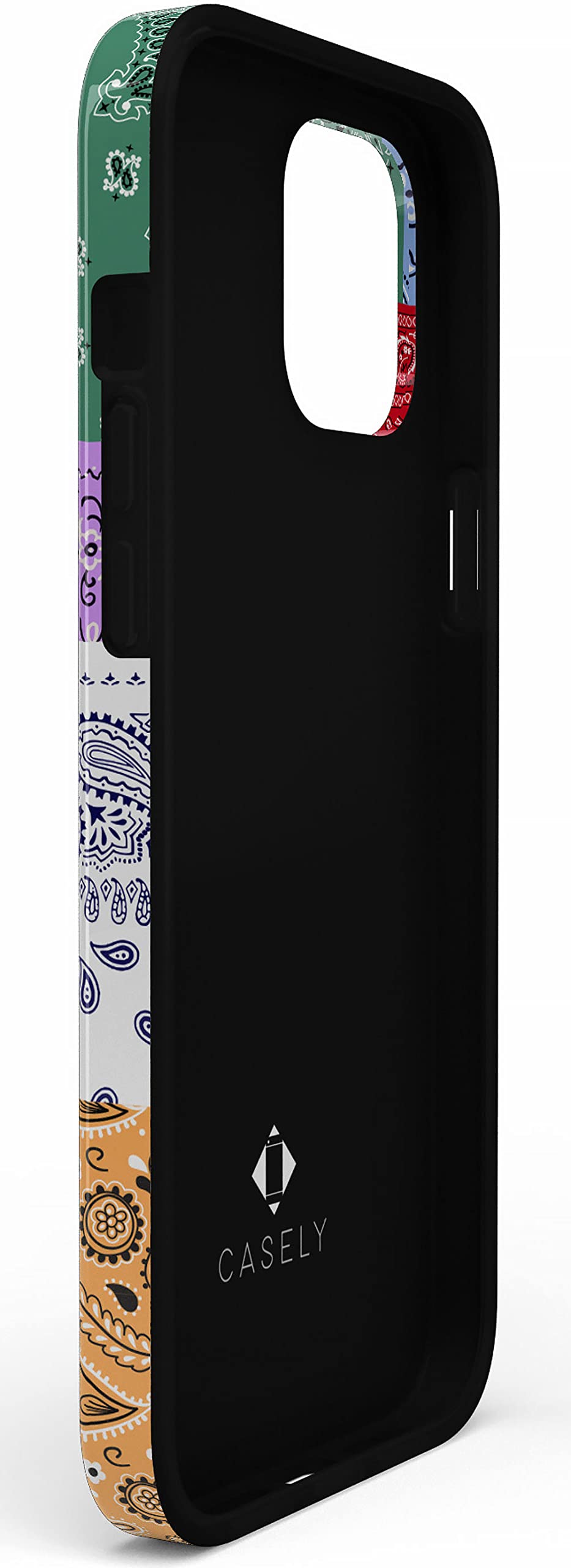 Casely iPhone 12 Pro Max Case with Swatch It Up Patchwork Bandana Design - Trendy Protective Cover for Everyday Use, Travel & Outdoor Activities