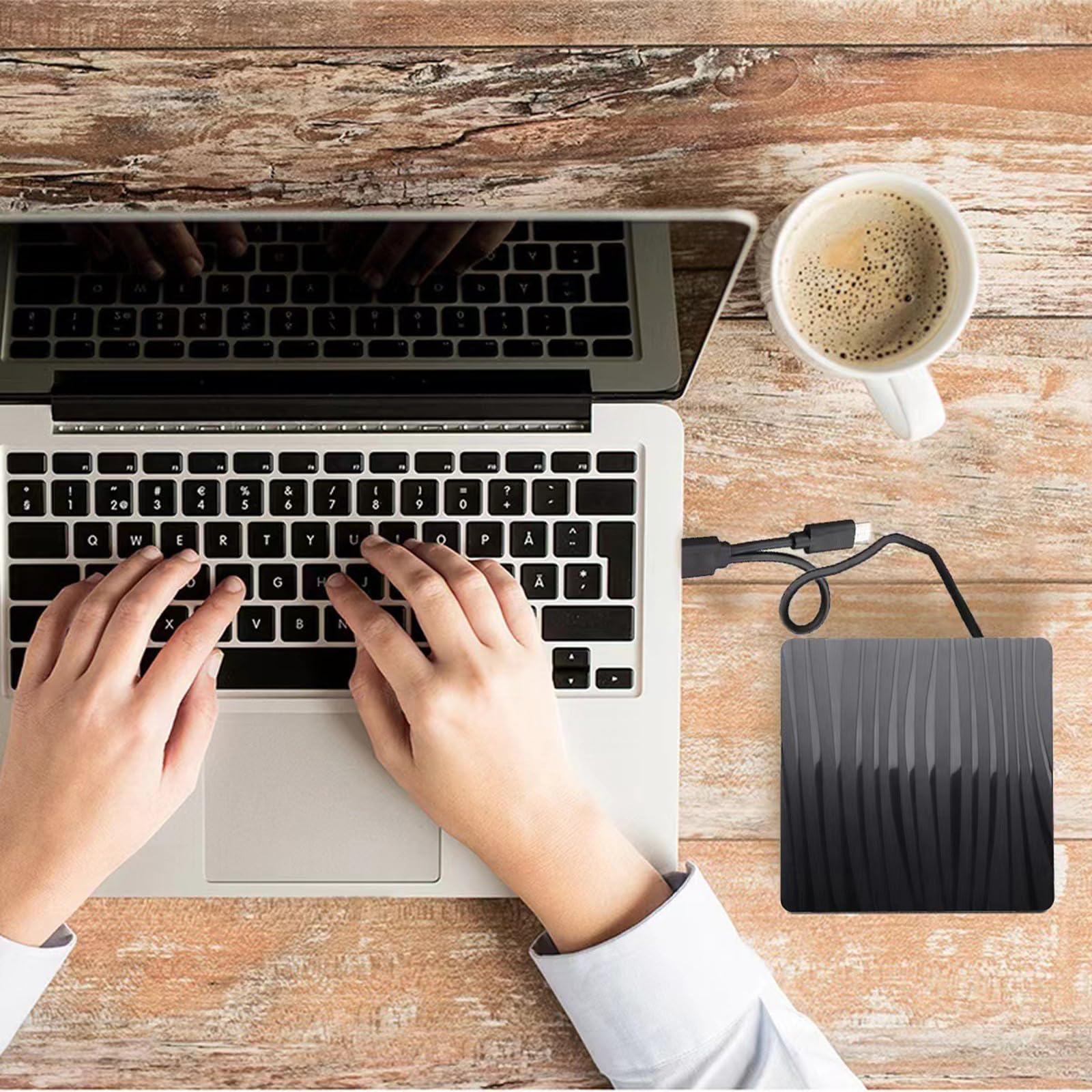 External DVD Drive USB 3.0 & USB-C Portable CD/DVD Burner Player Writer for Laptop & Desktop PC - Perfect for Watching Movies, Burning Discs & Data Backup