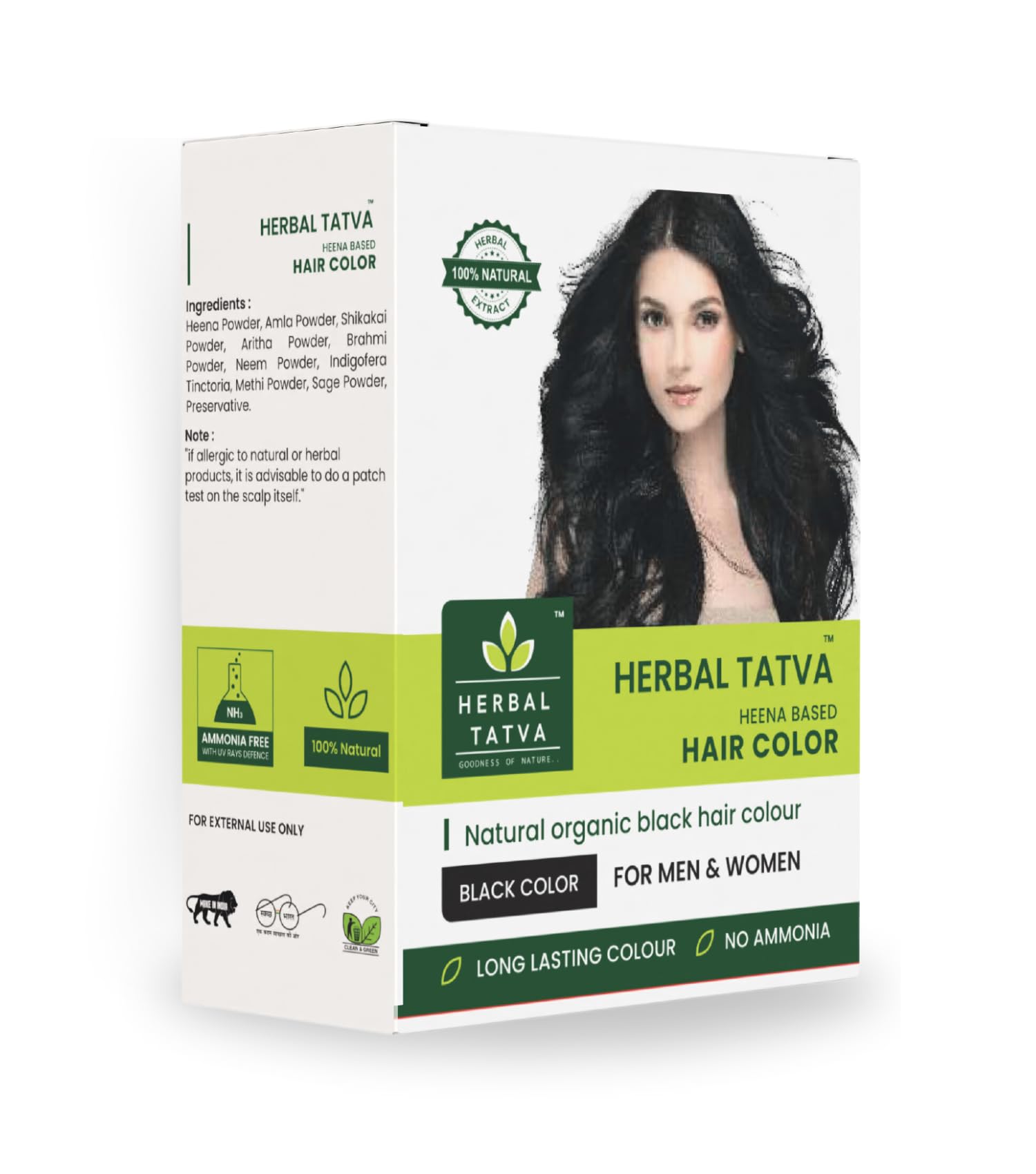 Herbal Tatva Natural Henna Powder for Hair Color | Organic & Chemical-Free Hair Dye | Ayurvedic Grey Coverage & Shine Treatment | Pure Mehendi Powder for Hair Growth | Ammonia-Free & PPD-Free | 100g | Perfect for Natural Hair Coloring, DIY Beauty Treatments & Holistic Hair Care