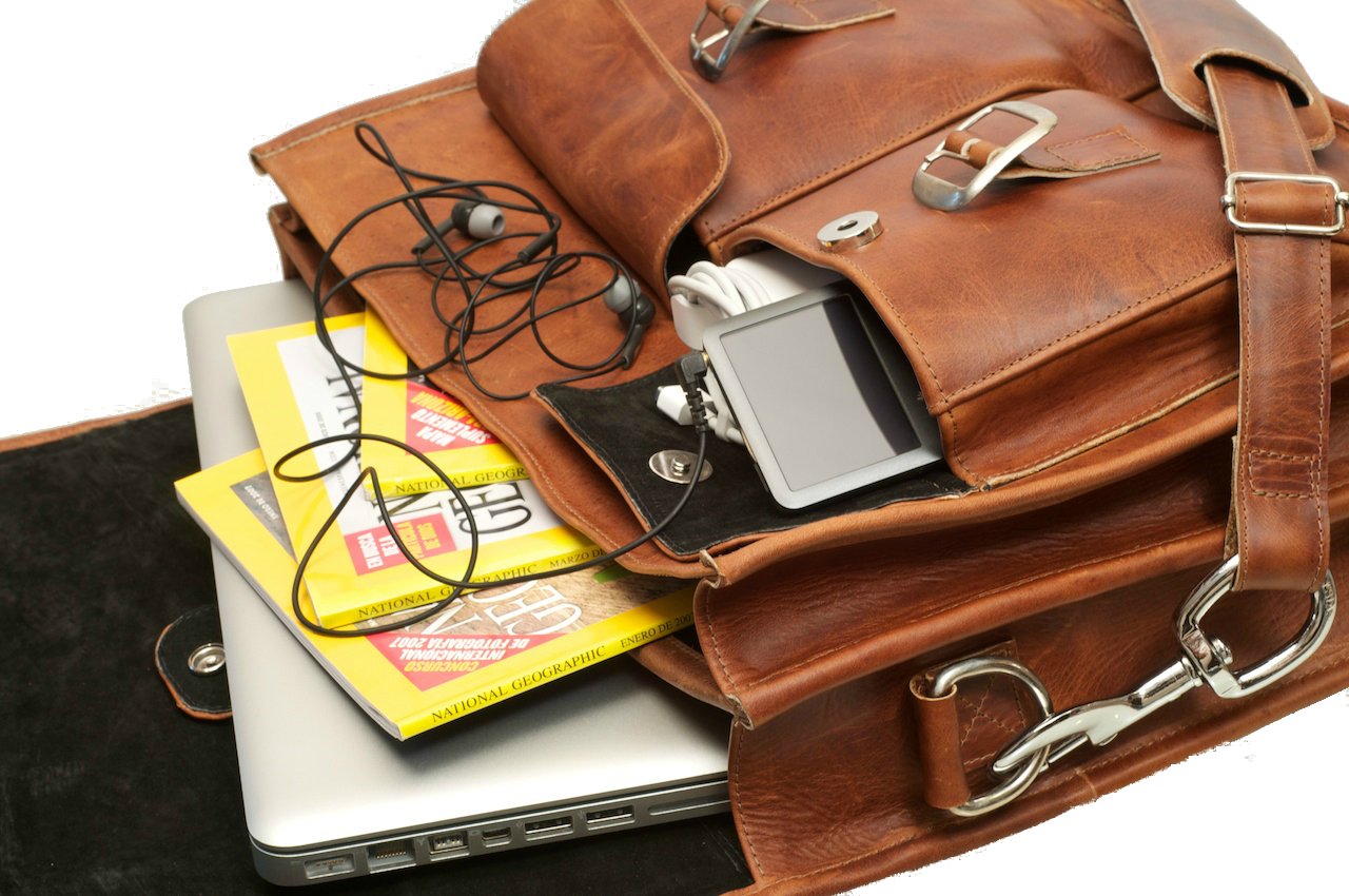 Handmade Genuine Leather Messenger Briefcase & Backpack Laptop Bag for Men & Women - Durable Tan Brown Leather Business Bag for Work, Travel & College