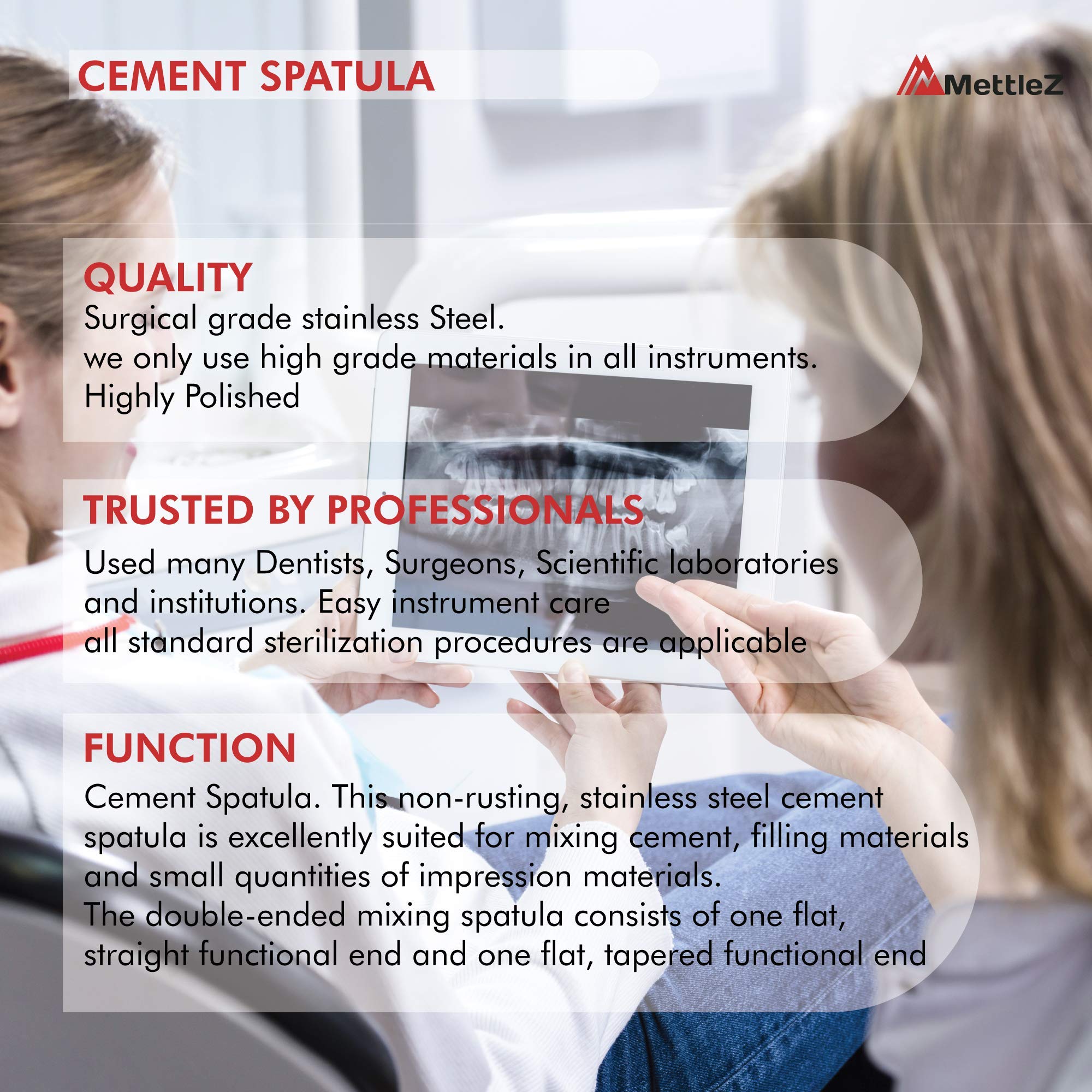 Dental Cement Spatula 24A - Professional Restorative Filling Lab Instrument for Wax & Clay Sculpting | Perfect for Home Use, Dental Clinics & Art Studios